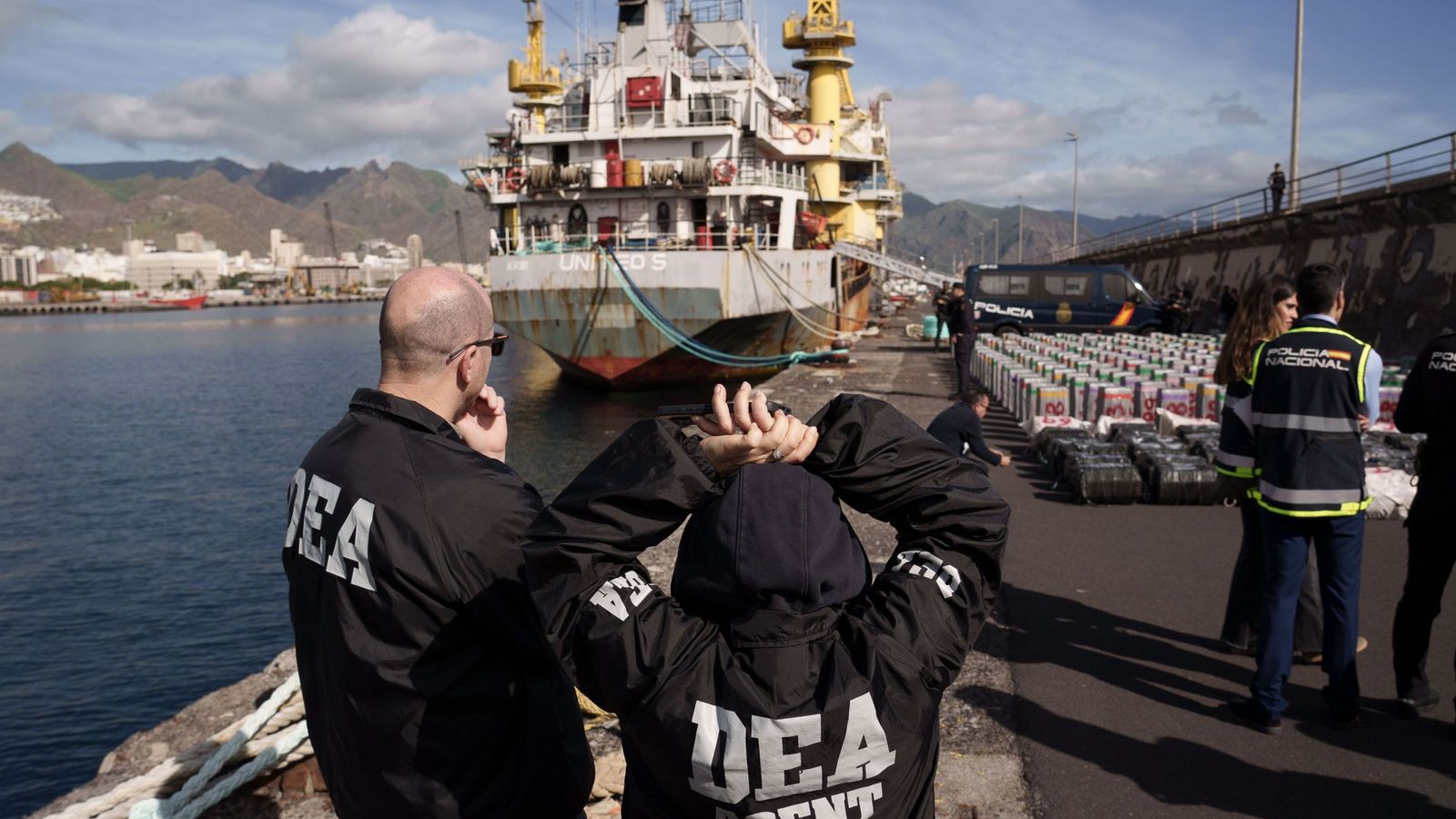 Agentes de la DEA, que participaron en la operación.