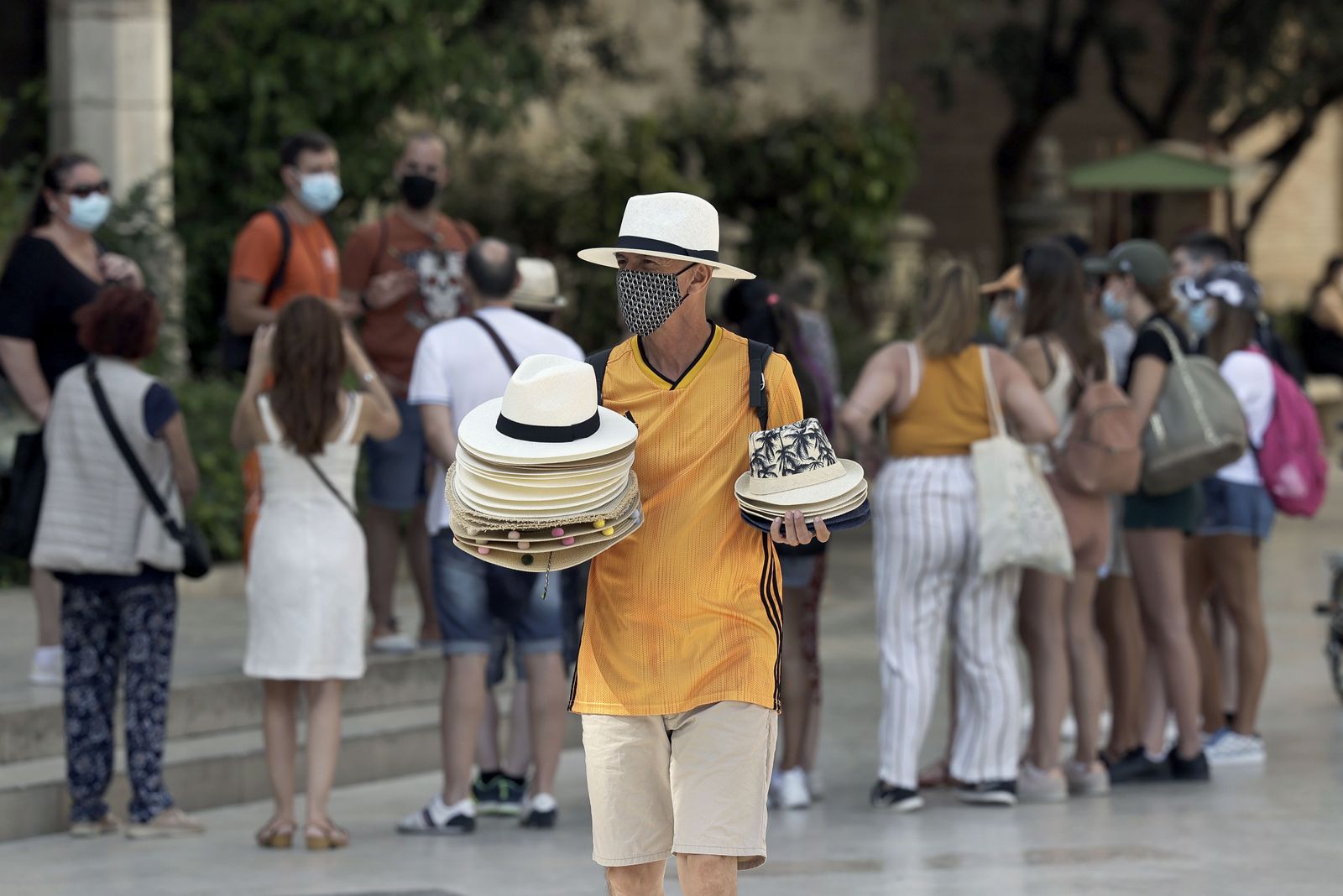 Turistas en Valencia.