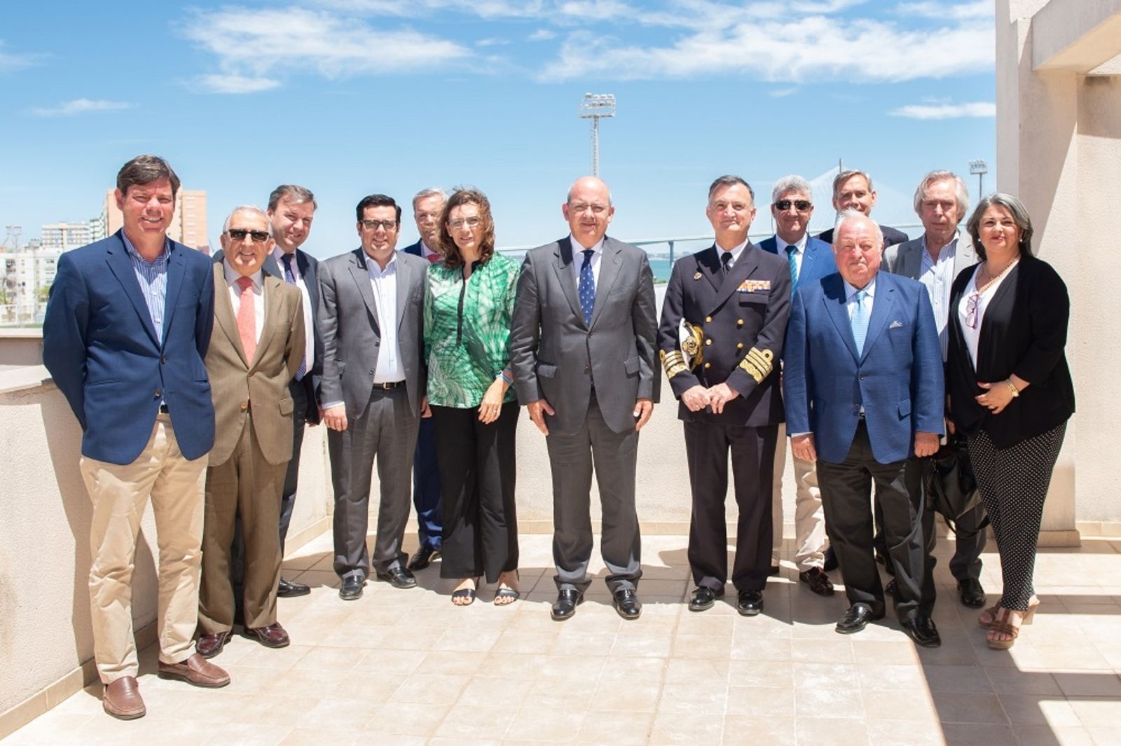 El almirante de la Flota visita la Confederación de Empresarios