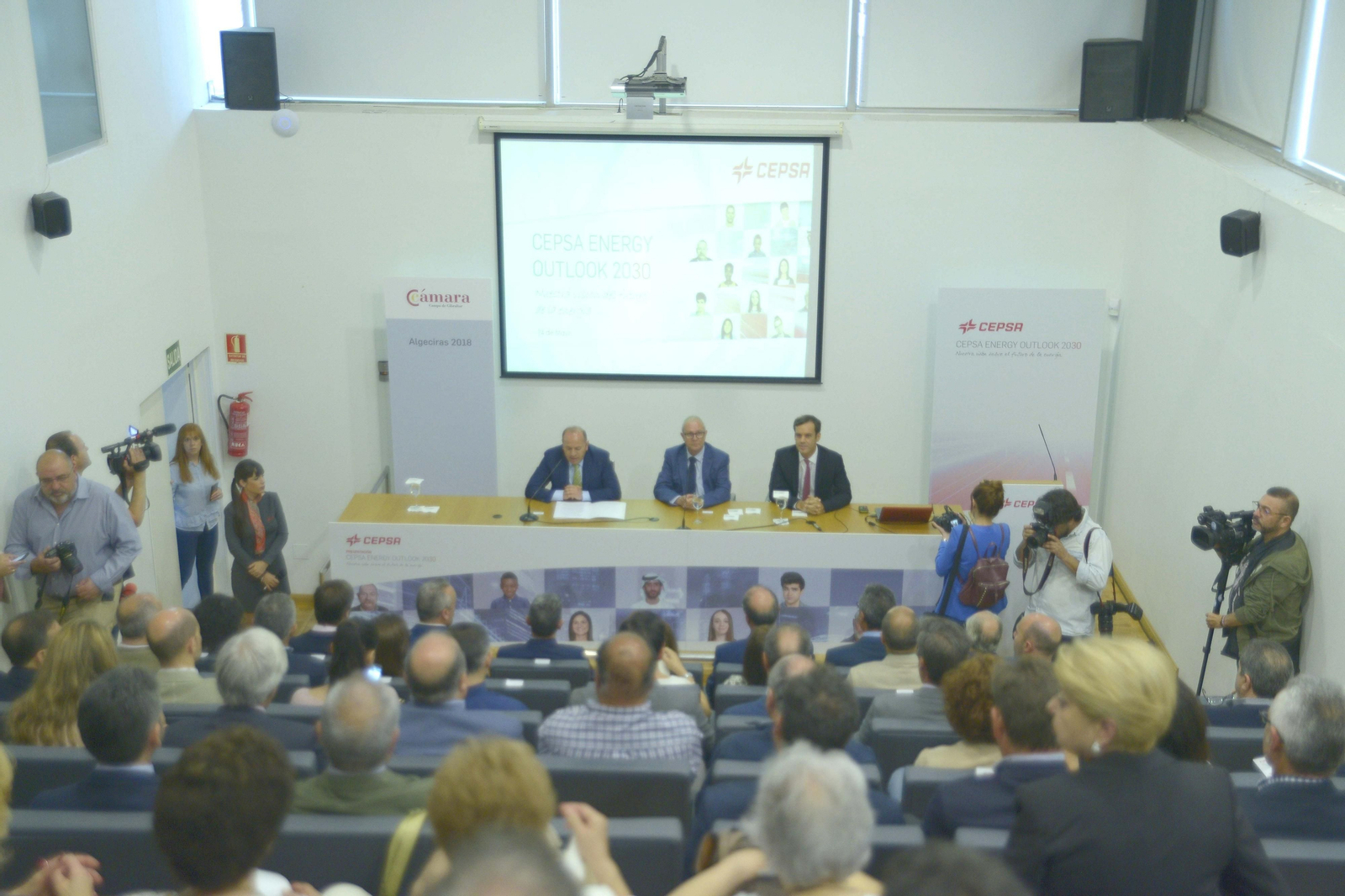 Presentación del Cepsa Energy Outlook 2030, ayer en la Cámara de Comercio del Campo de Gibraltar.