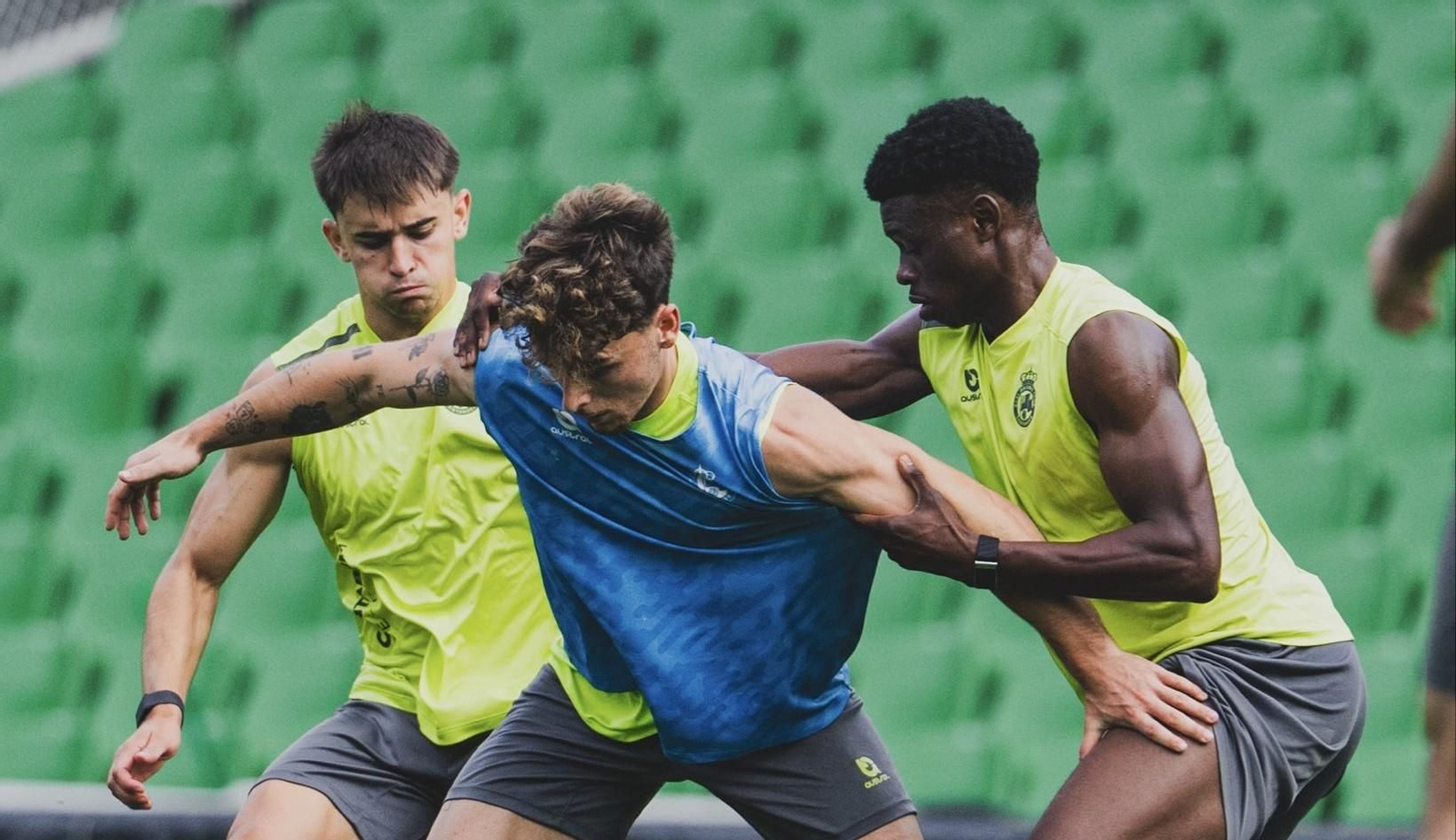 Un entrenamiento del Racing.