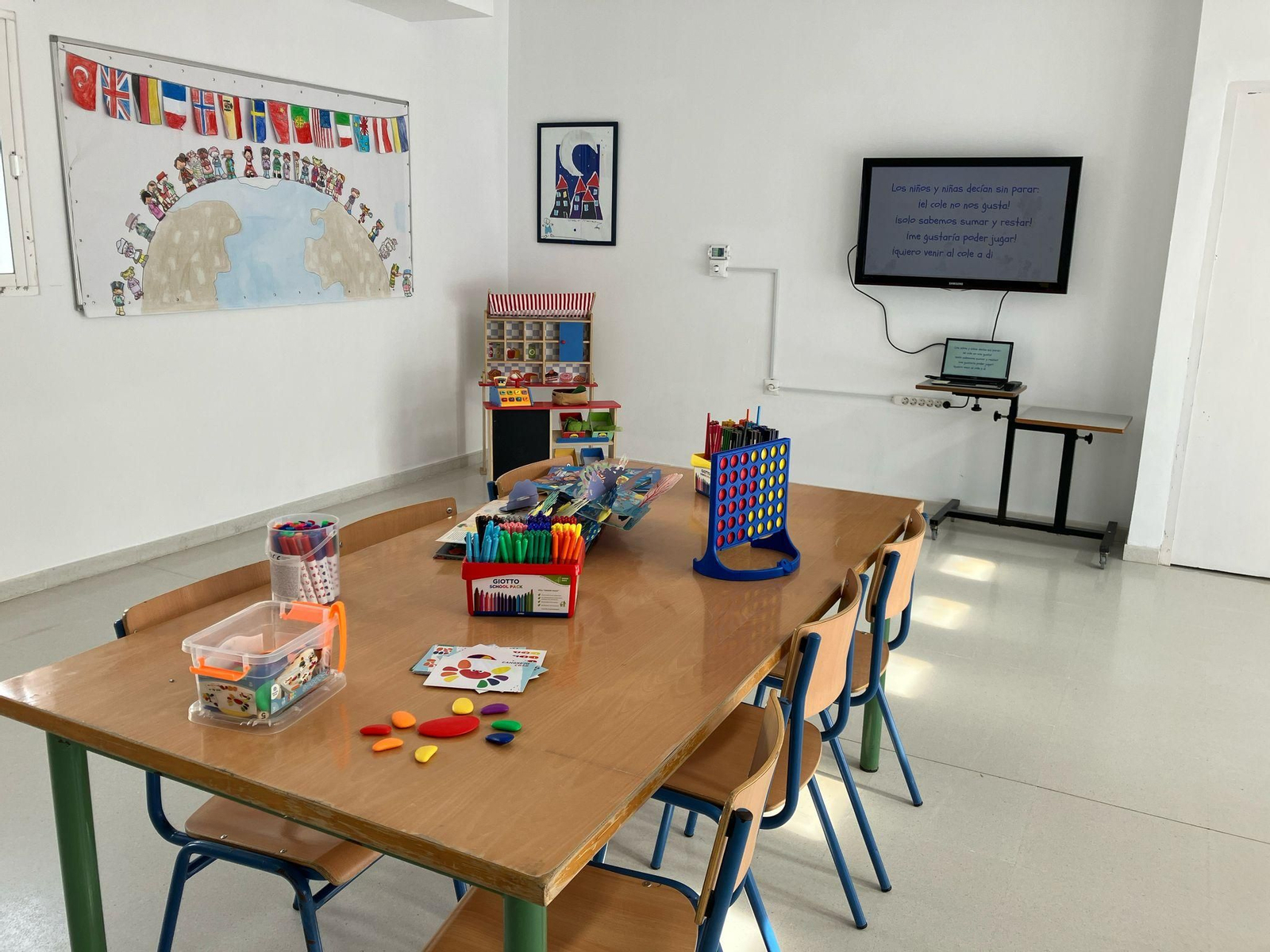 Una imagen del aula matinal del colegio Tomasa Pinilla.