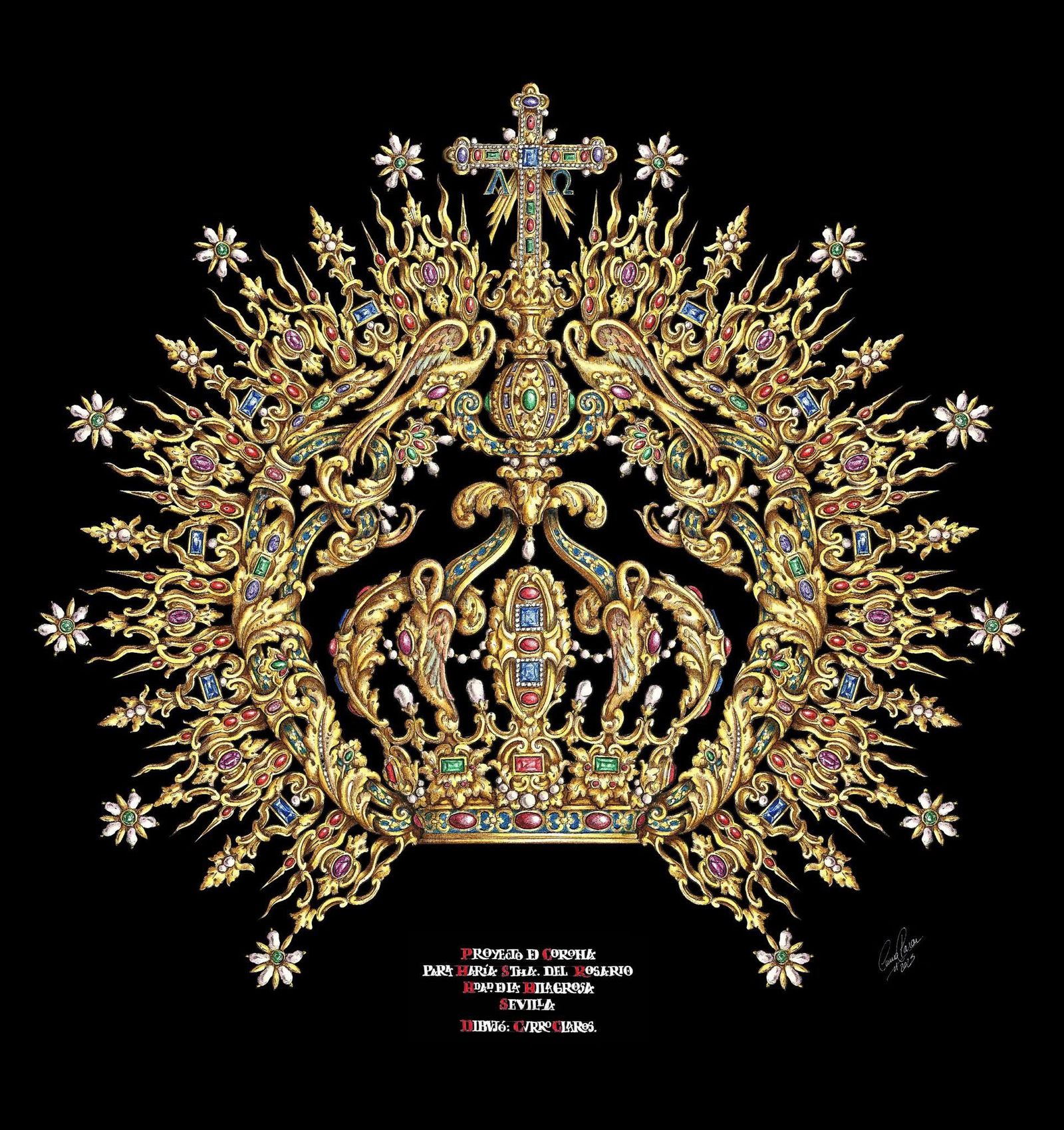 El diseño de la nueva corona de la Milagrosa