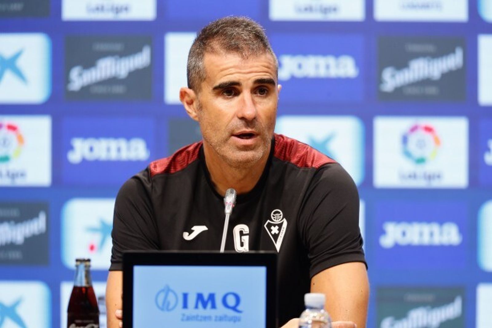 Gaizka Garitano, en rueda de prensa.