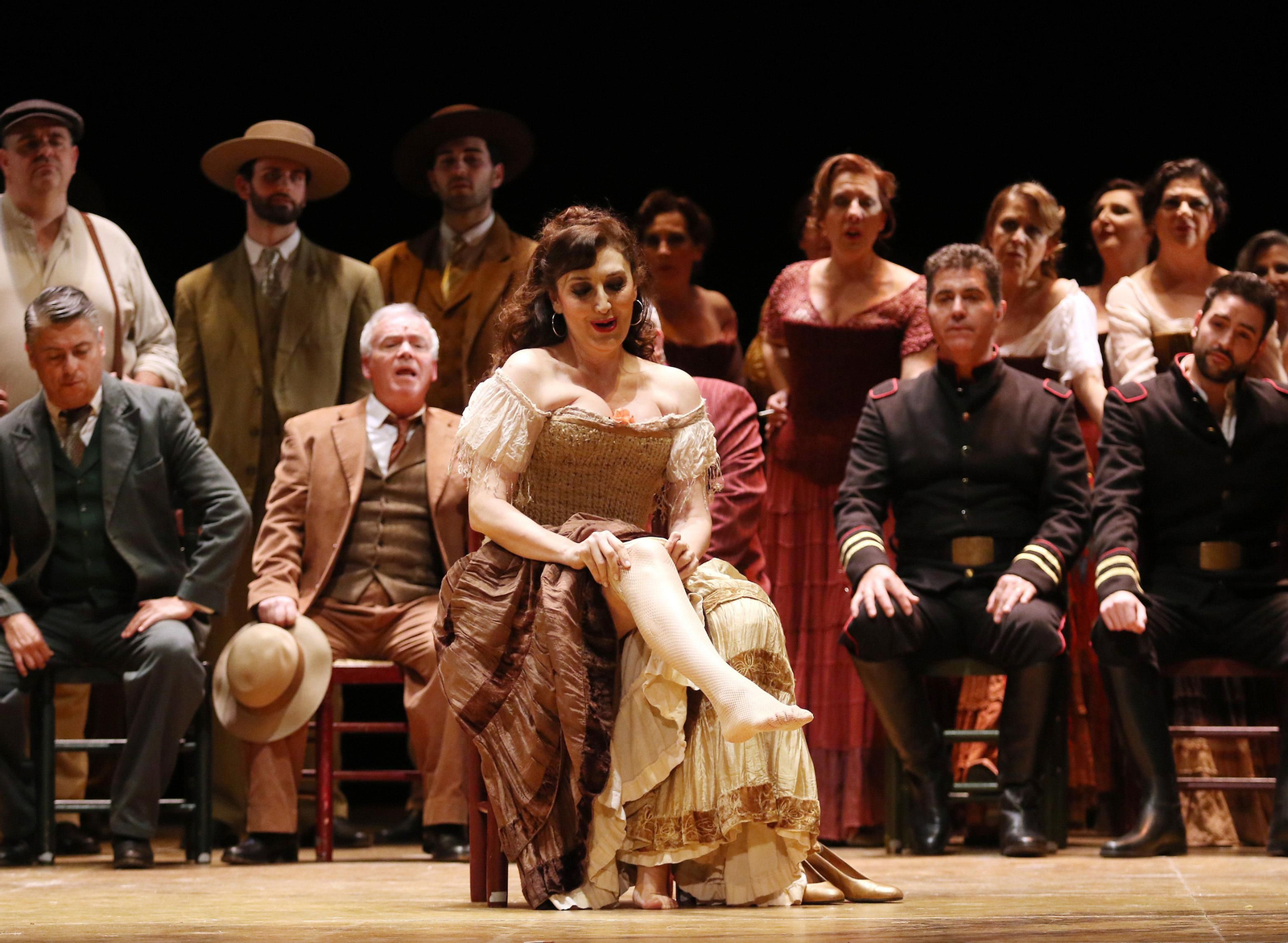 Un momento de la representación de 'Carmen' ayer en Córdoba.