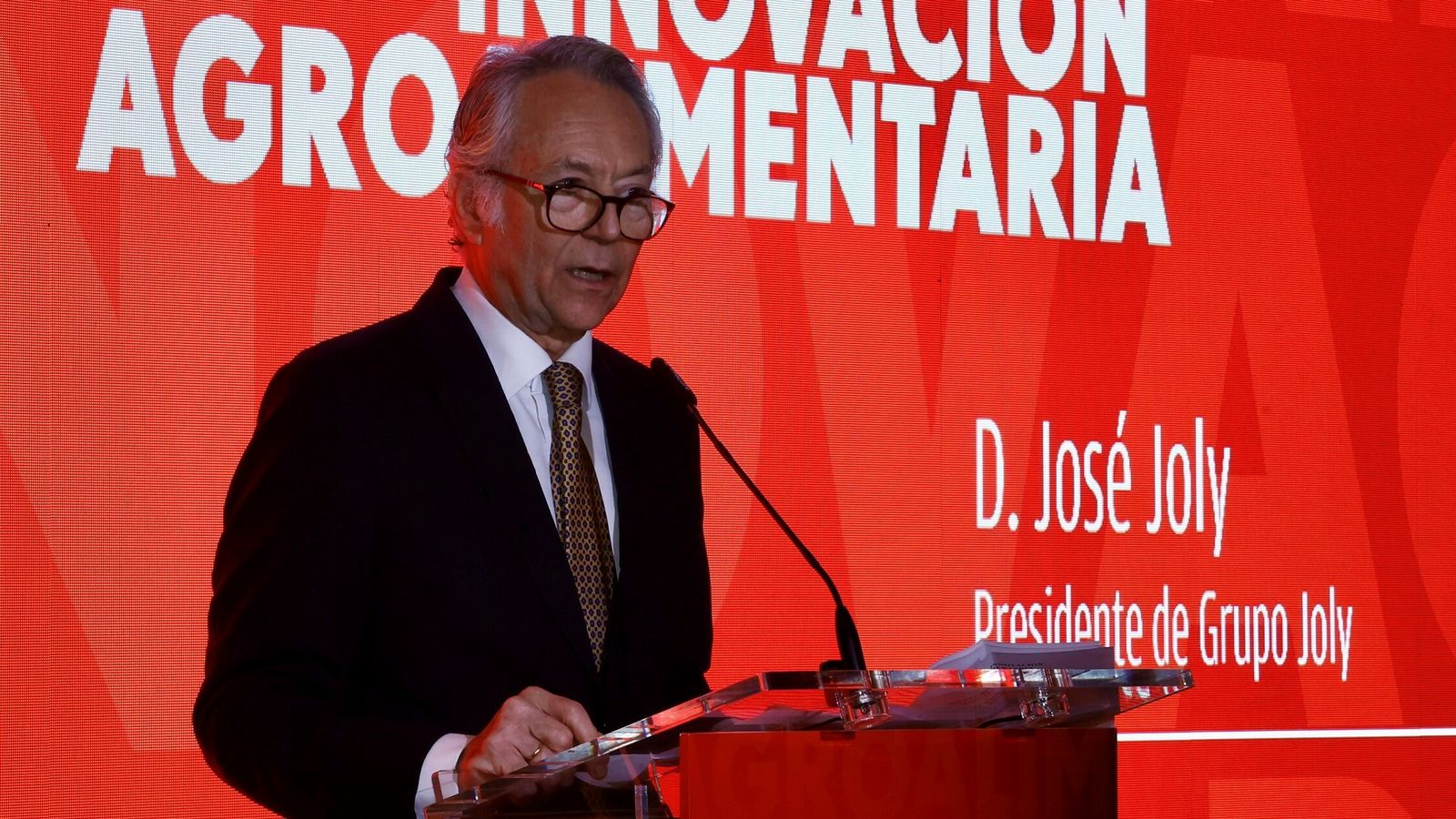 José Joly, presidente del Grupo Joly, en la entrega del XII Premio de Innnovación Agroalimentaria
