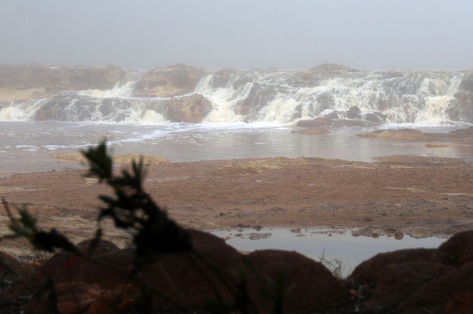 Imágenes de la densa niebla con la que han amanecido varios municipios de Huelva