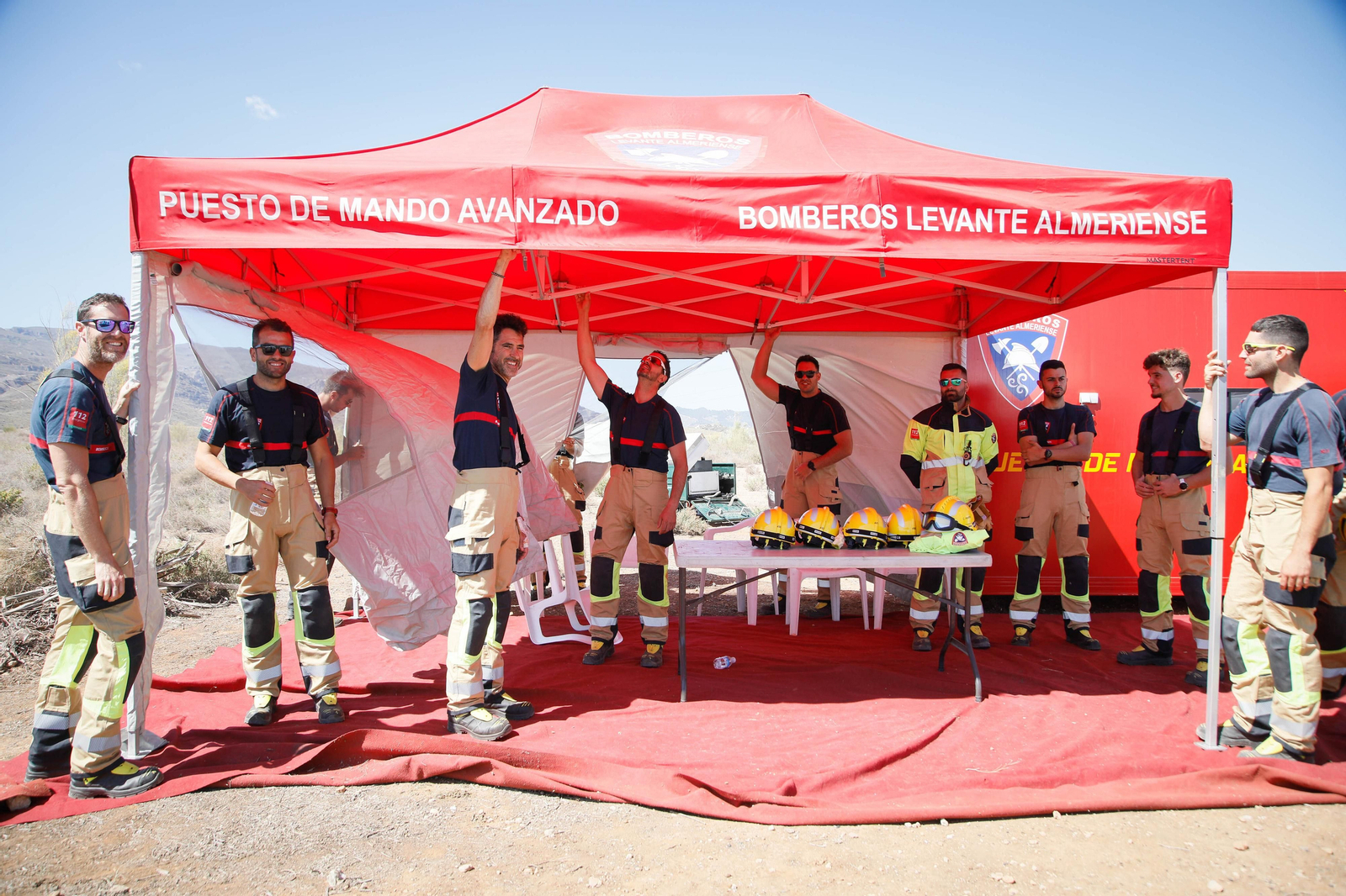 Así se ha vivido el simulacro de incendio forestal en Turre