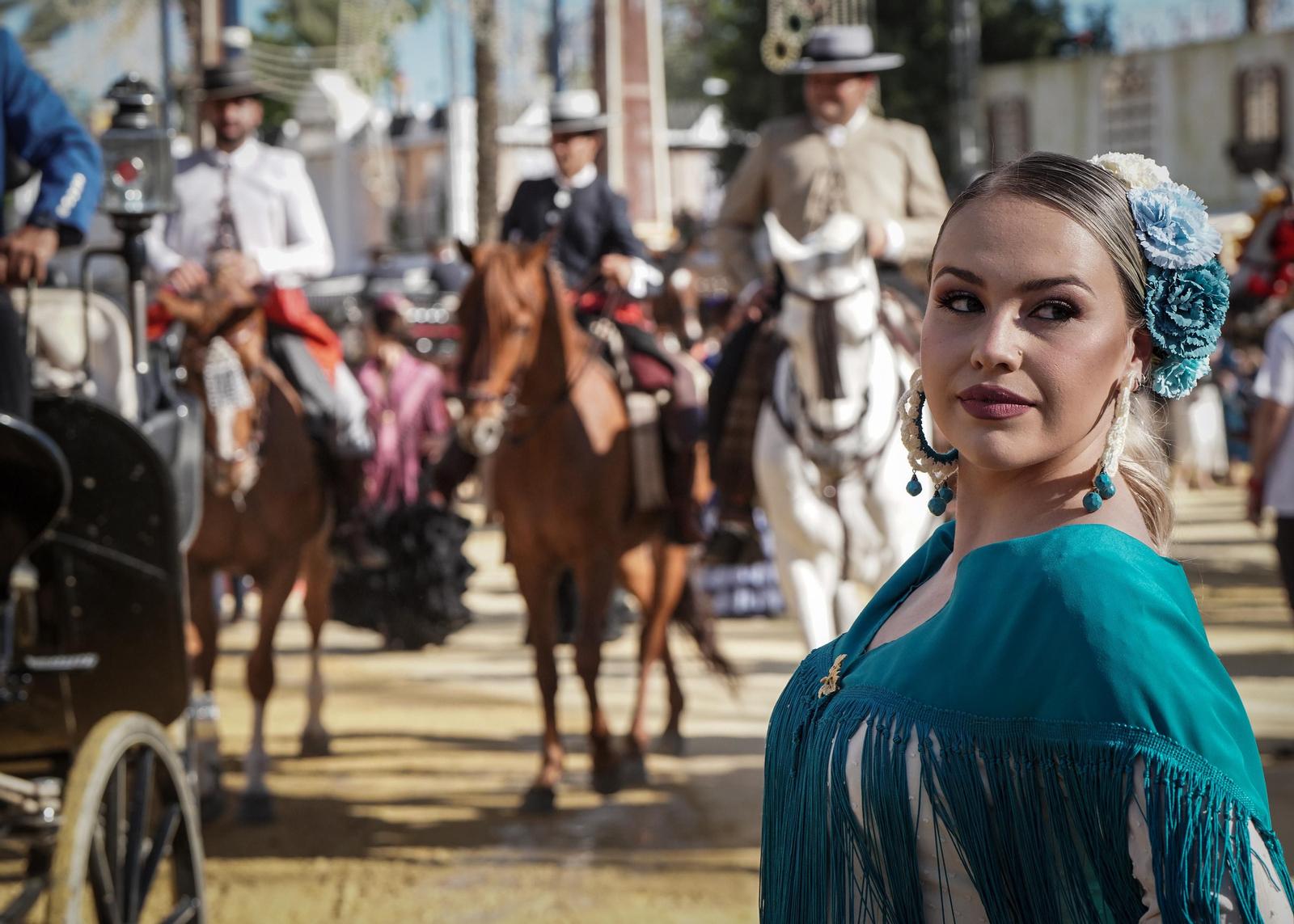 Imágenes del ambiente el lunes en la Feria de Jerez 2024
