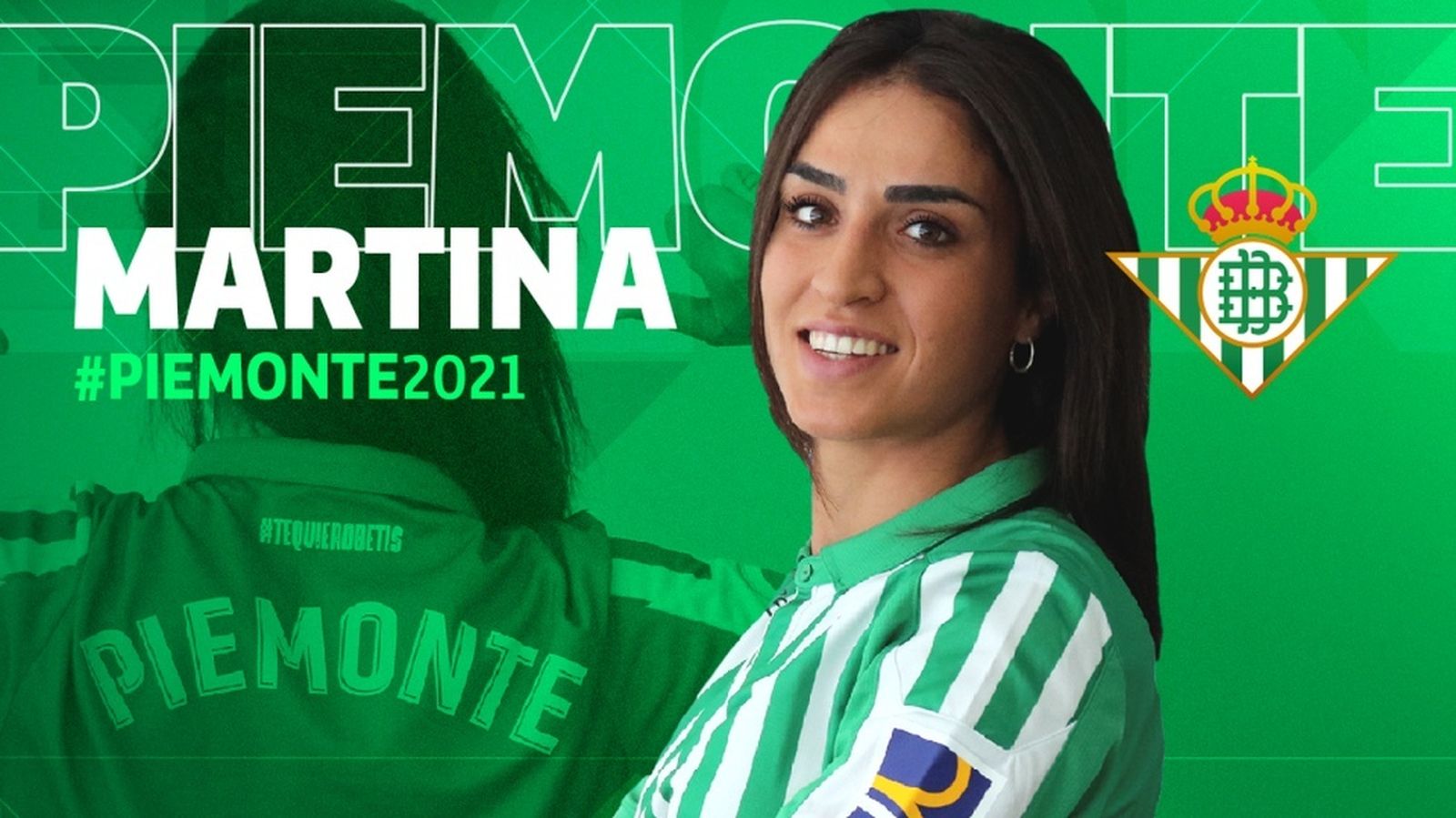 Imagen del anuncio de fichaje de Piemonte por el Betis.