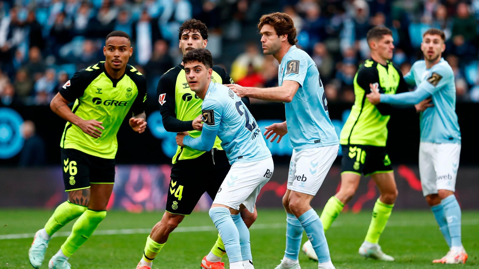 Lance del encuentro entre el Celta de Vigo y el Betis en Balaídos
