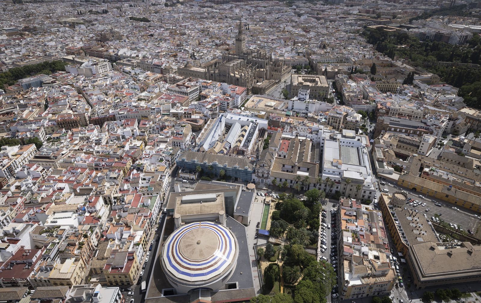 Sevilla desde el helicóptero de la Policía Nacional