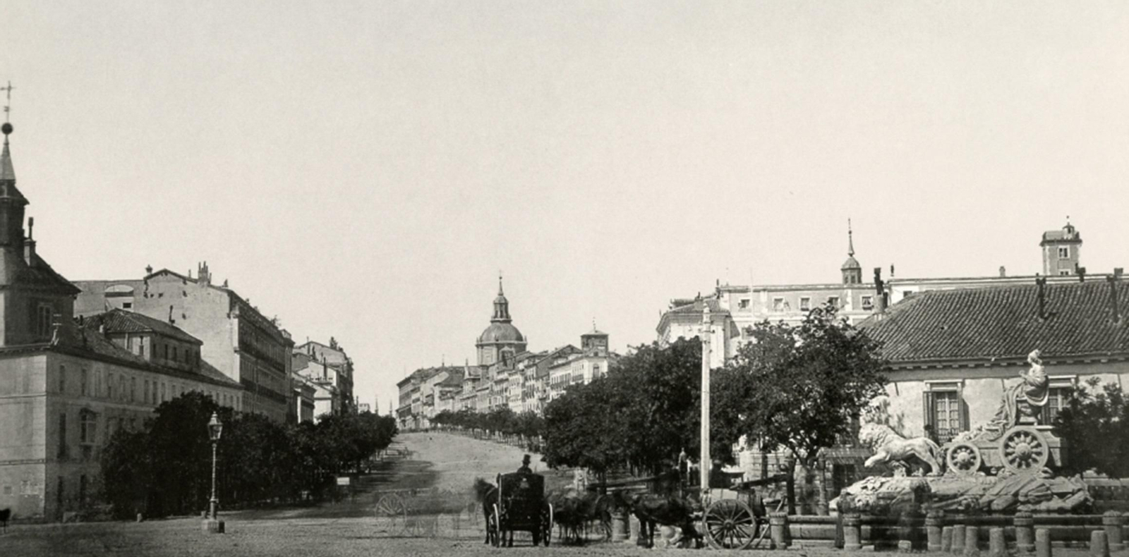 La Cibeles fotografiada por Charles Clifford (1855).