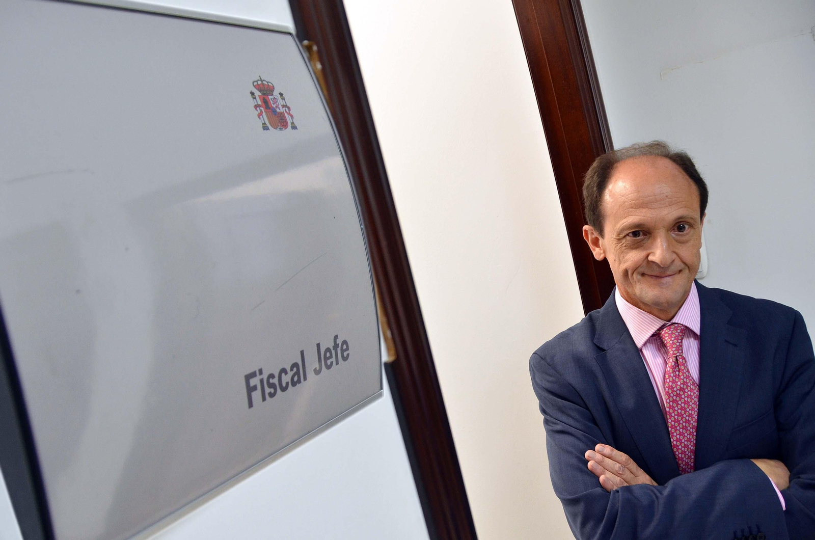 El fiscal jefe del Área de Jerez, Francisco García Cantero, ante su despacho.