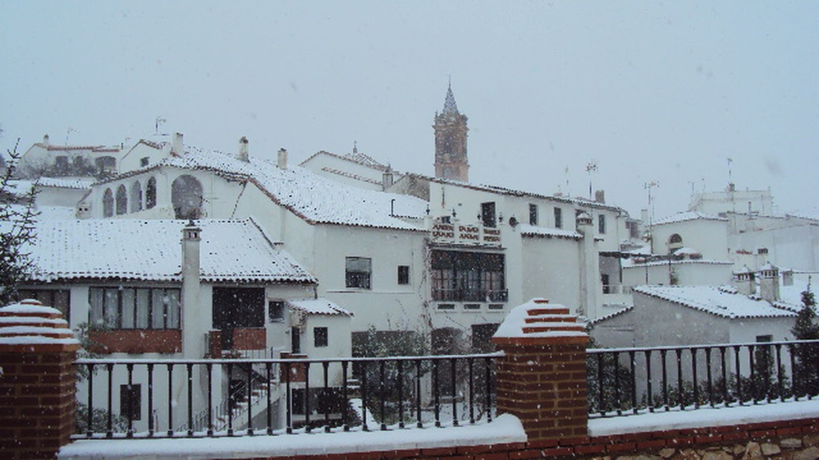 Fuenteheridos durante la nevada de 2010.