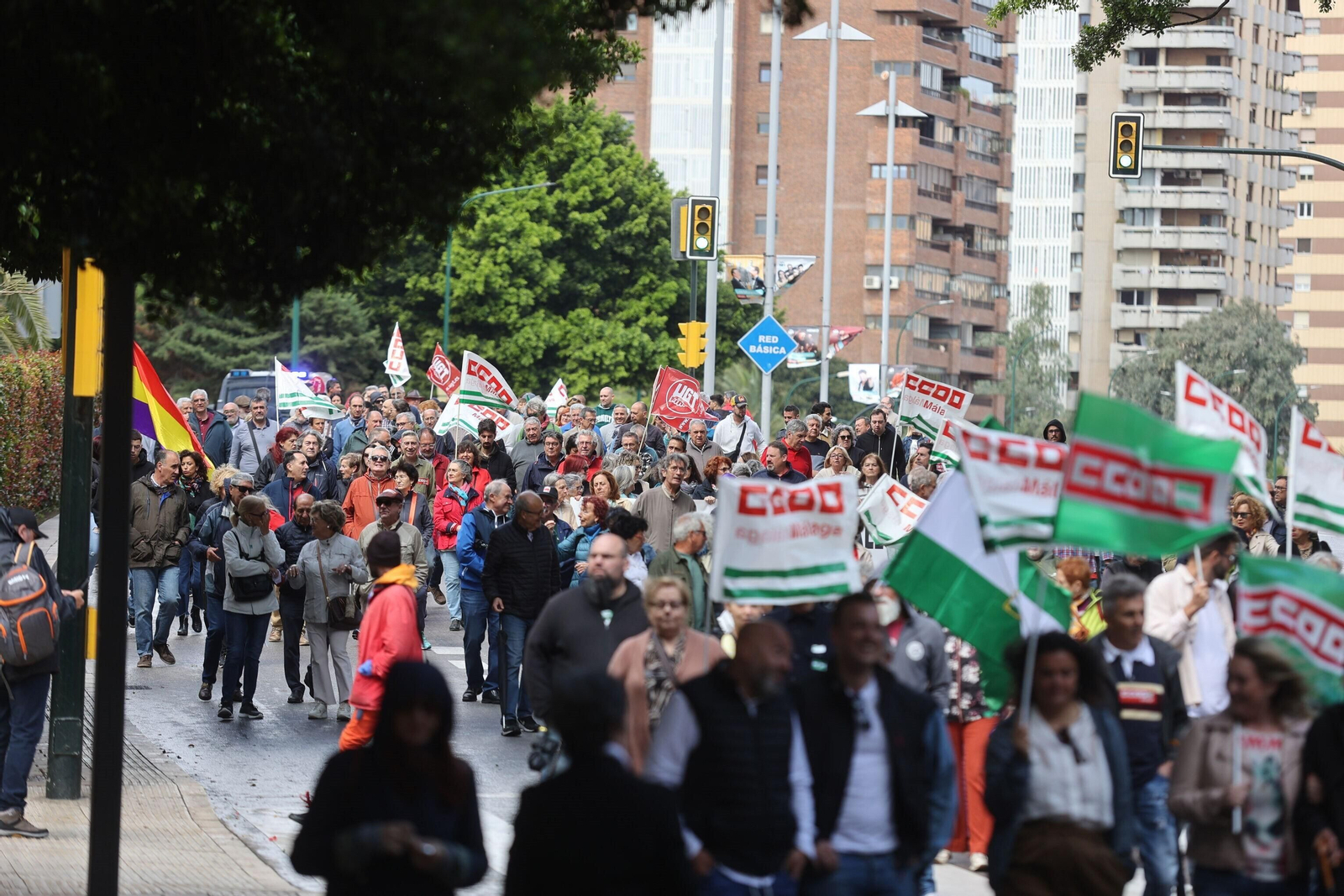 La manifestación del 1 de mayo en Málaga, en fotos