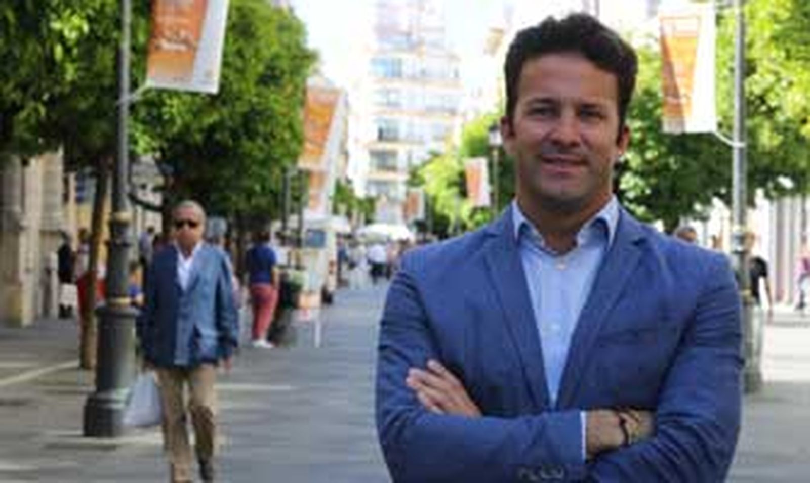 Carlos Pérez, la pasada semana en la calle Larga. /Pascual