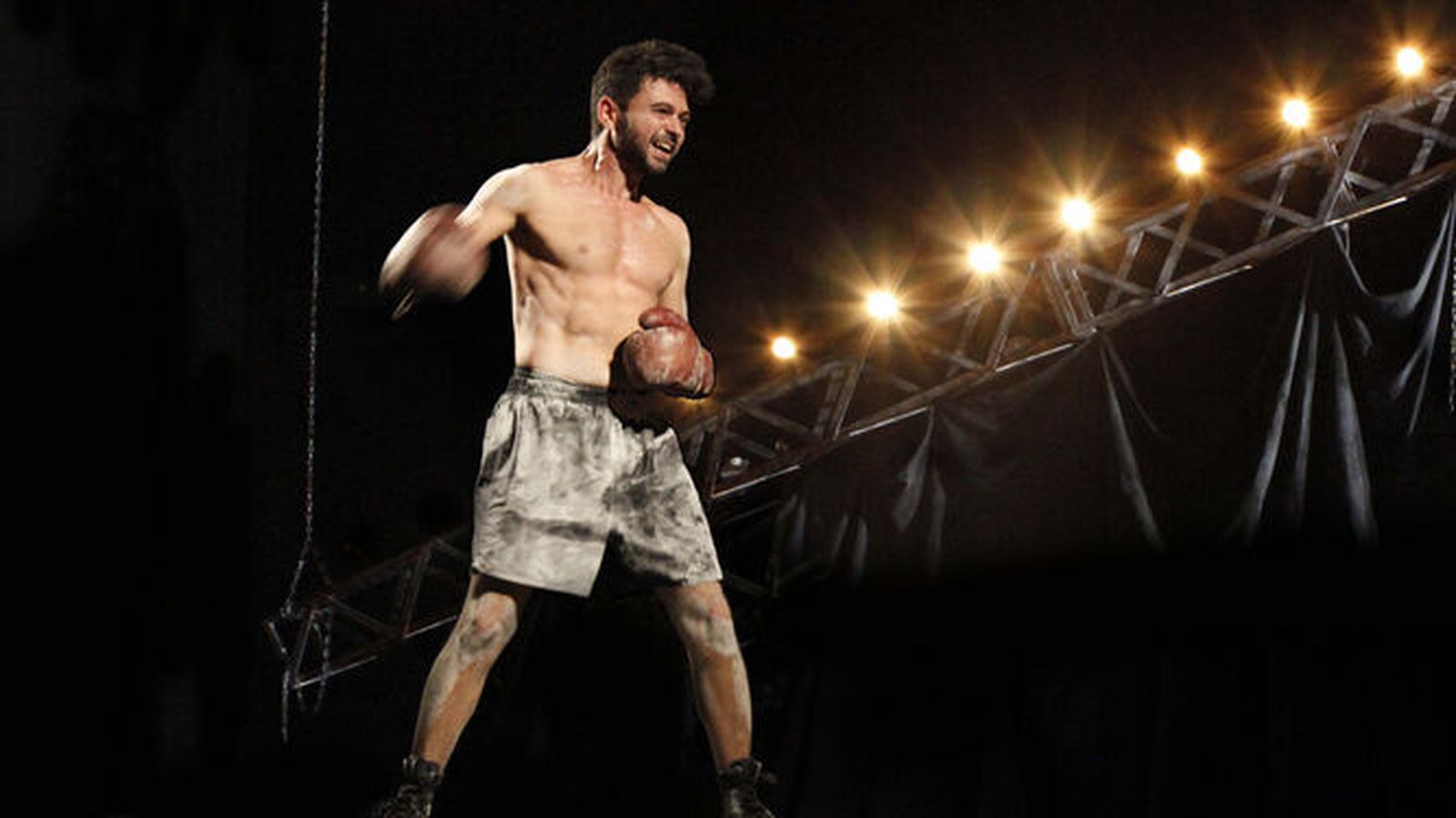 Jesús Torres, durante la representación de 'Puños de harina'.