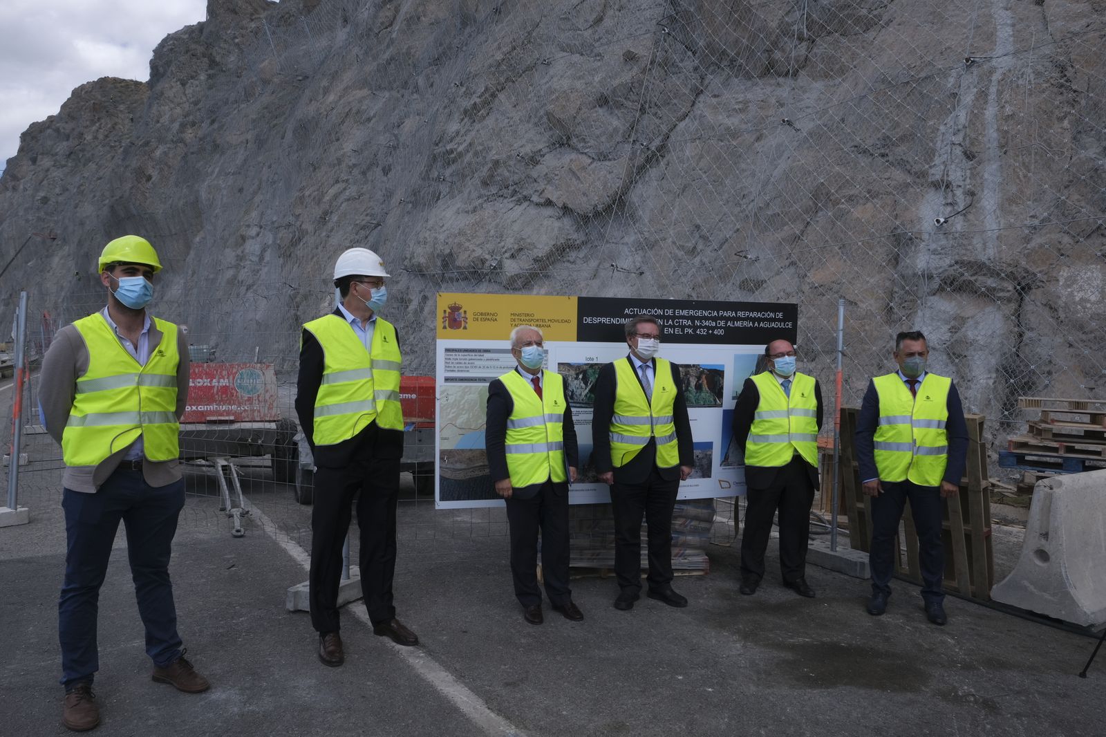 Fotogalería visita obras carretera El Cañarete-Almería-Aguadulce