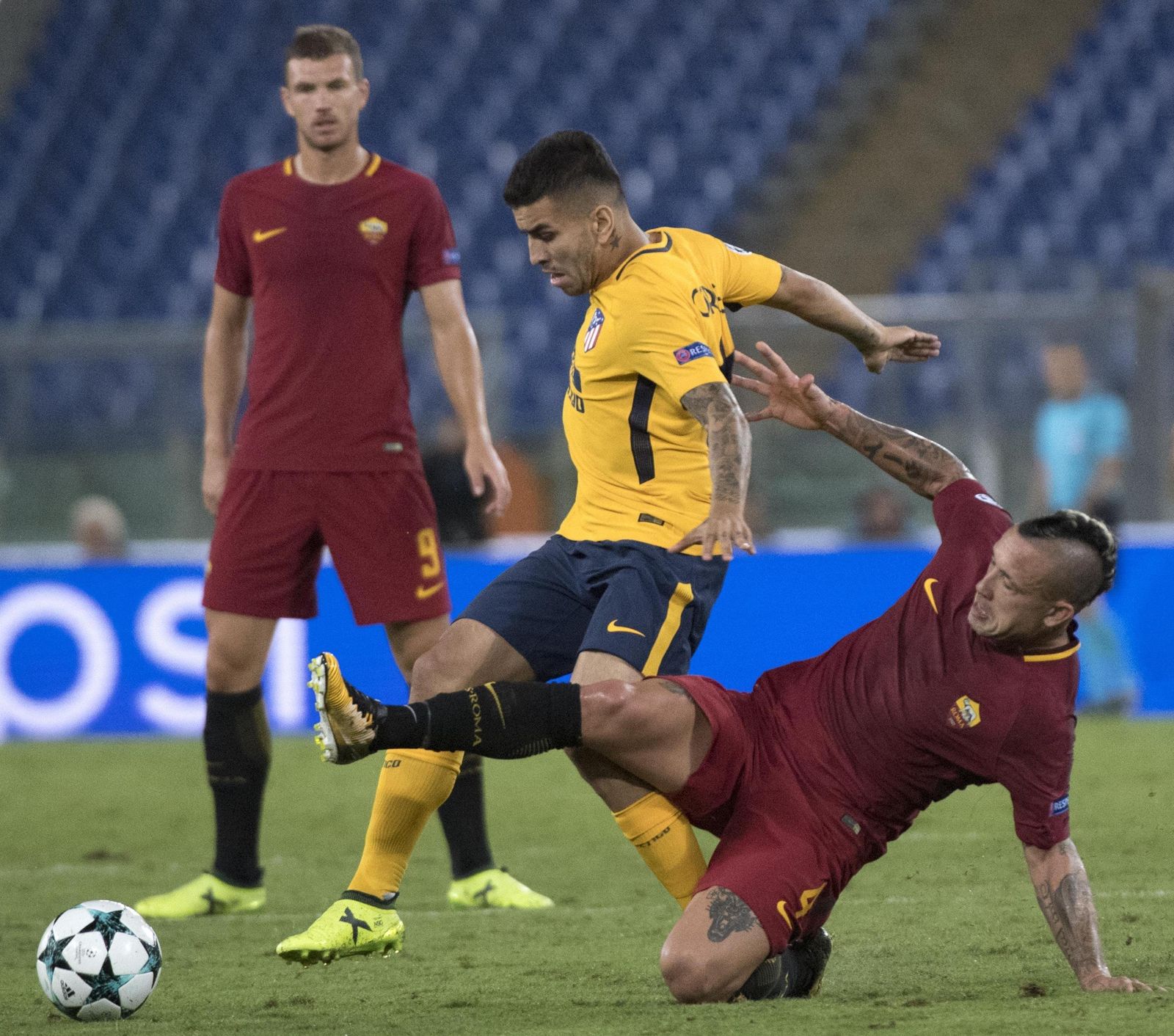 El Roma-Atlético de Madrid, en imágenes