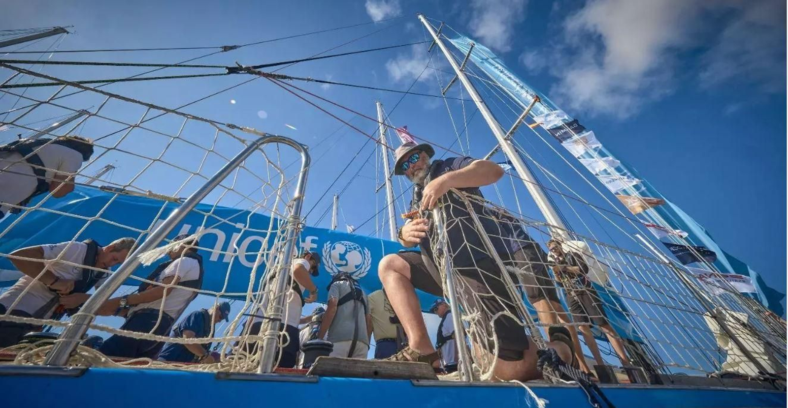 Una imagen del último paso de la Clipper Race por Puerto Sherry, en 2023.