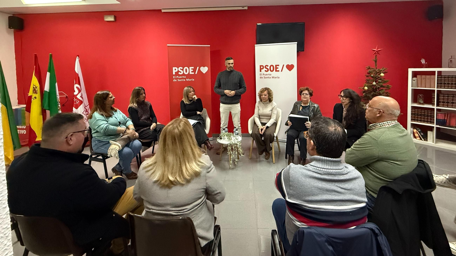 Una imagen de la charla celebrada en la sede del PSOE.