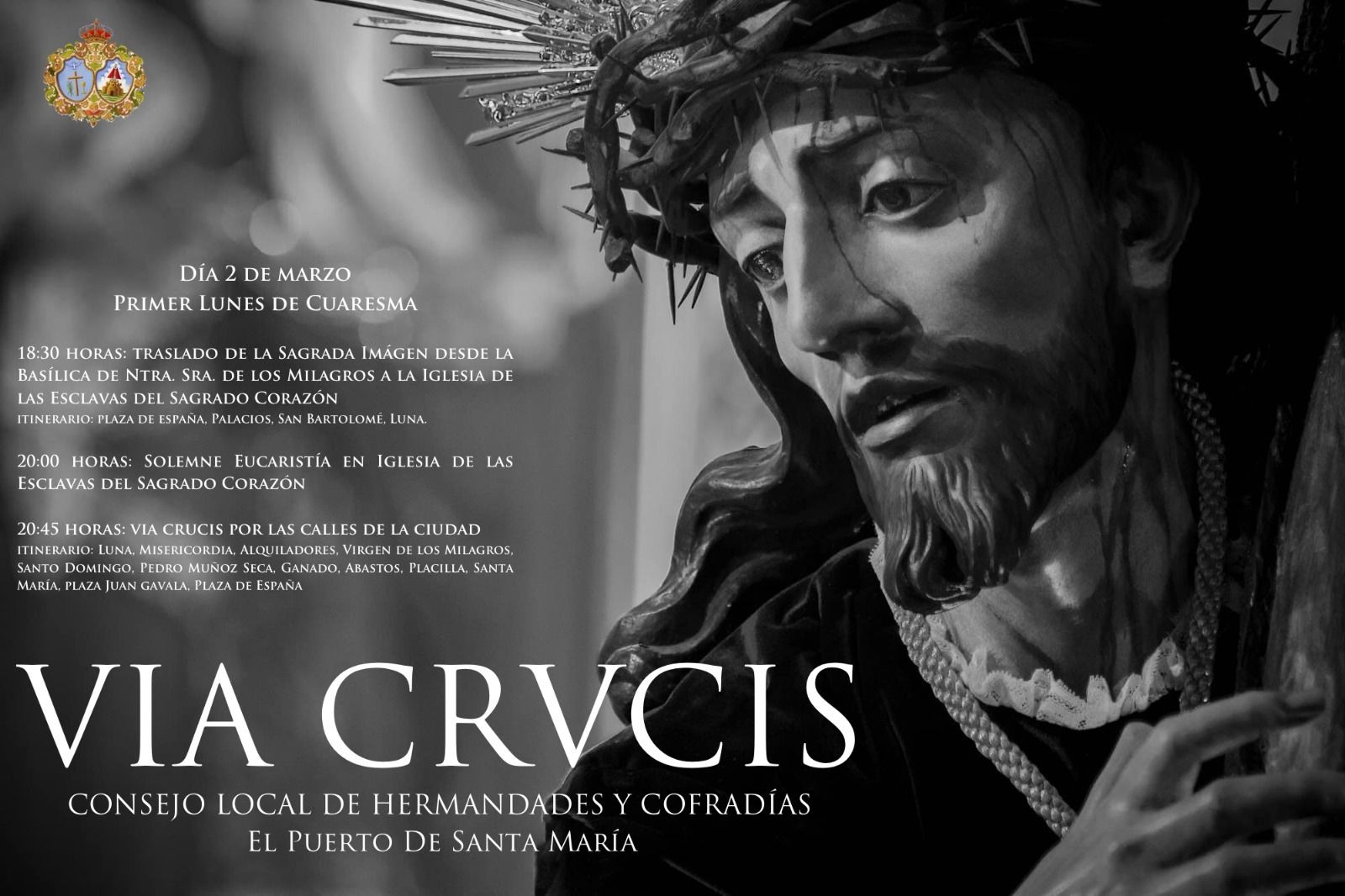 El lunes 2 de marzo se celebra el Vía Crucis del Consejo Local.