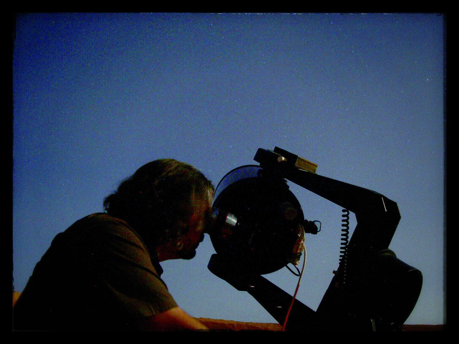 Visitante en el Observatorio Astronómico de Yunquera.