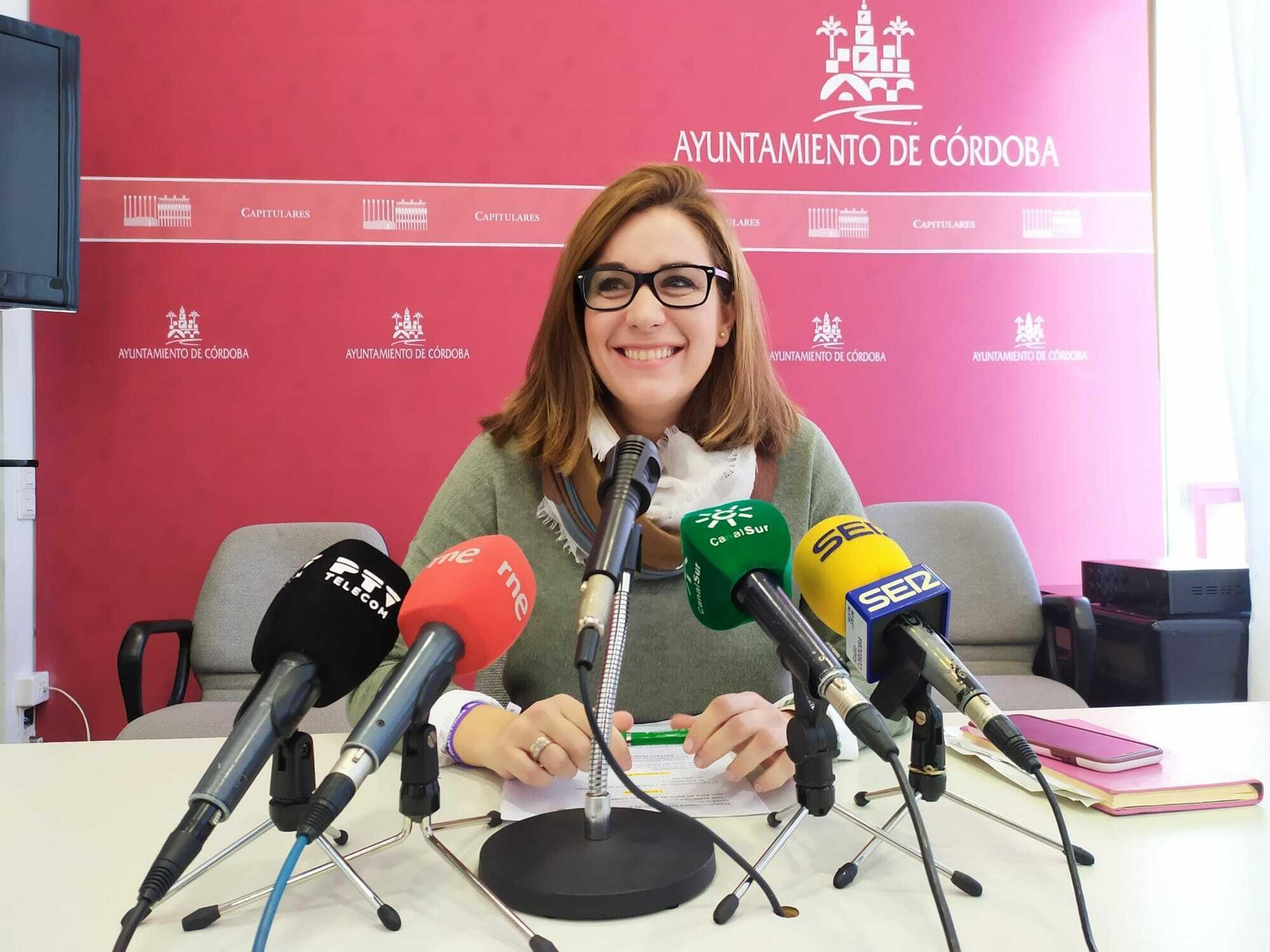 Carmen Victoria Campos, durante la rueda de prensa.
