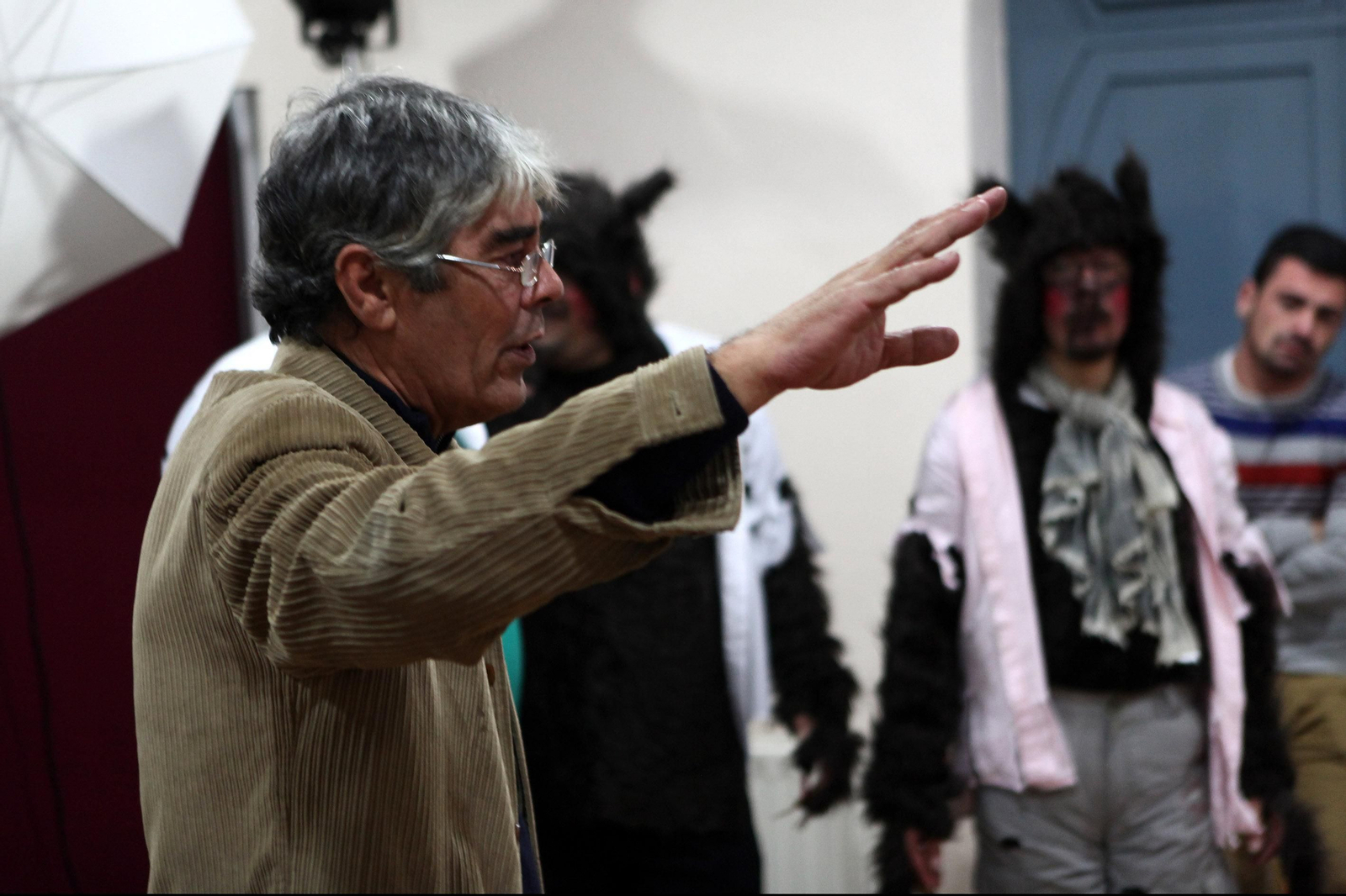 Nandi Villegas, en los camerinos del Falla en 2013.