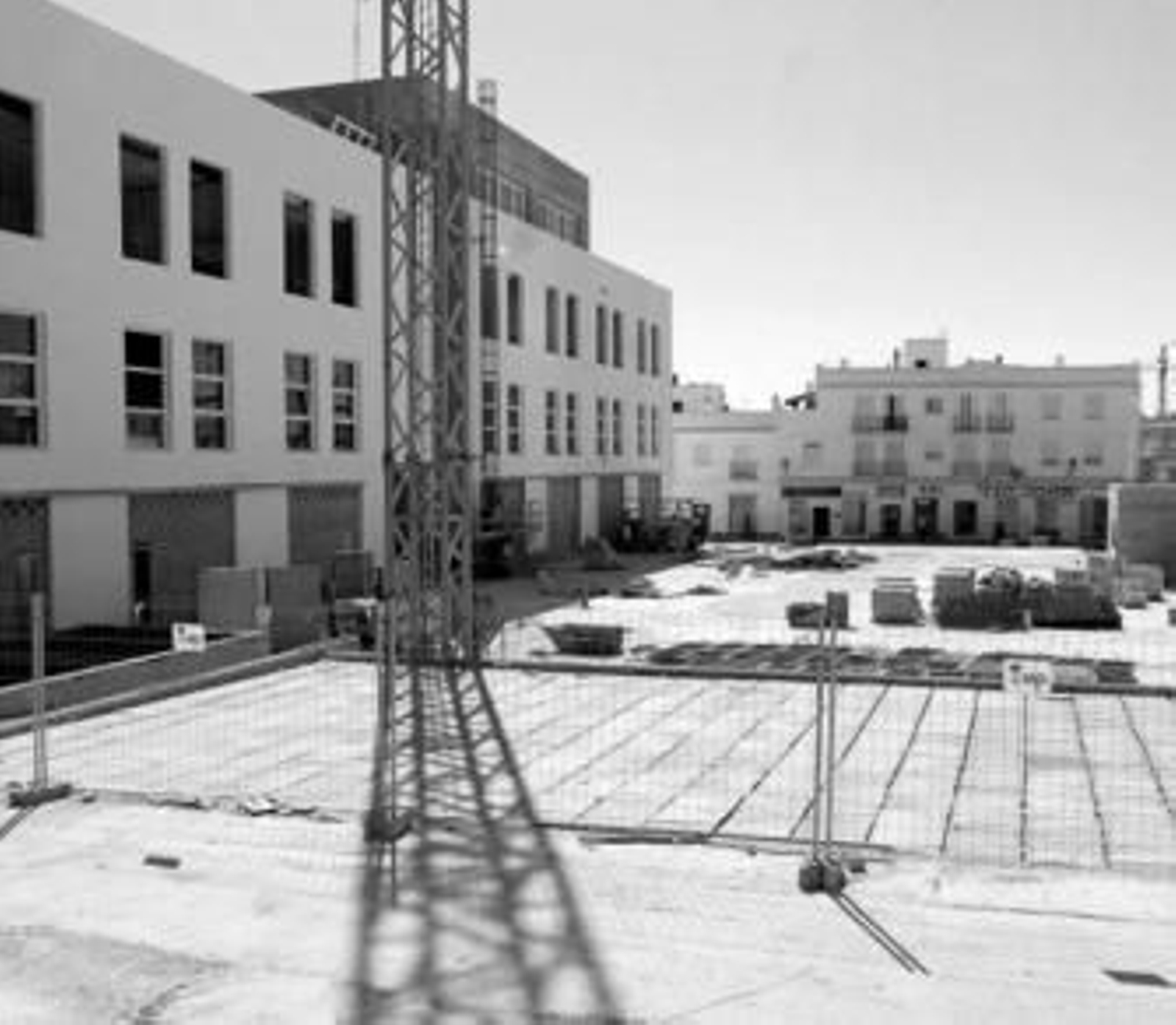 Aspecto que presentan las obras de la Plaza Mayor.