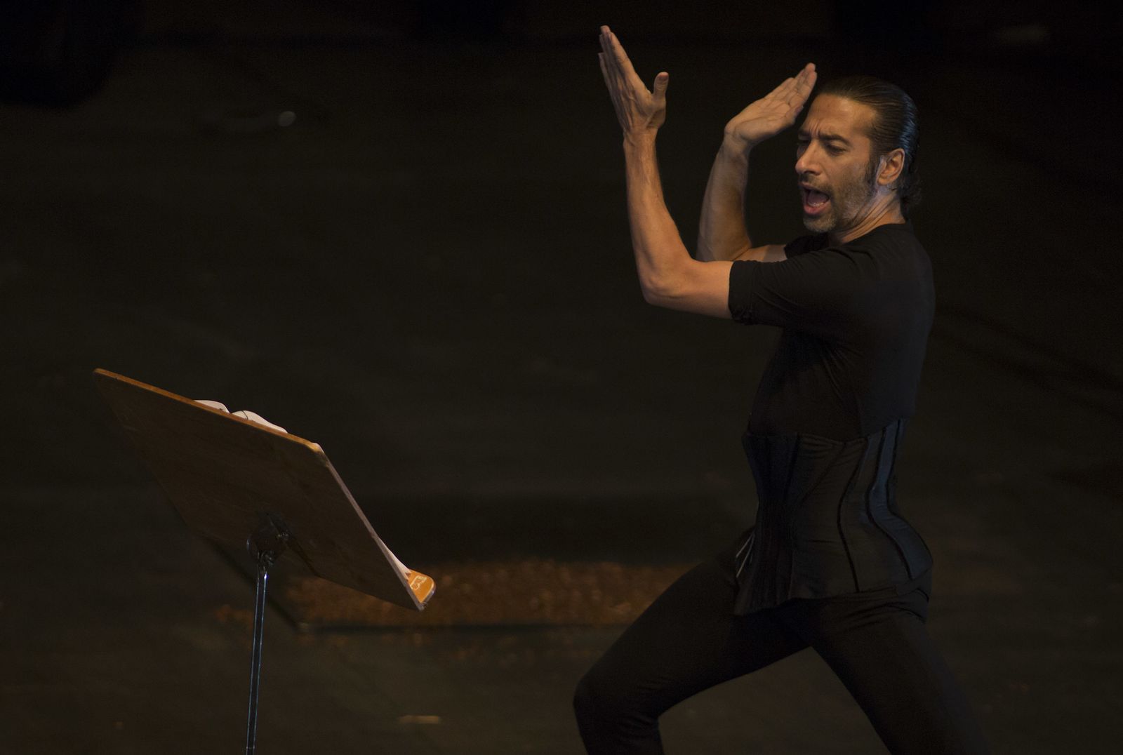 El bailaor y coreógrafo Israel Galván en uno de sus anteriores espectáculos.