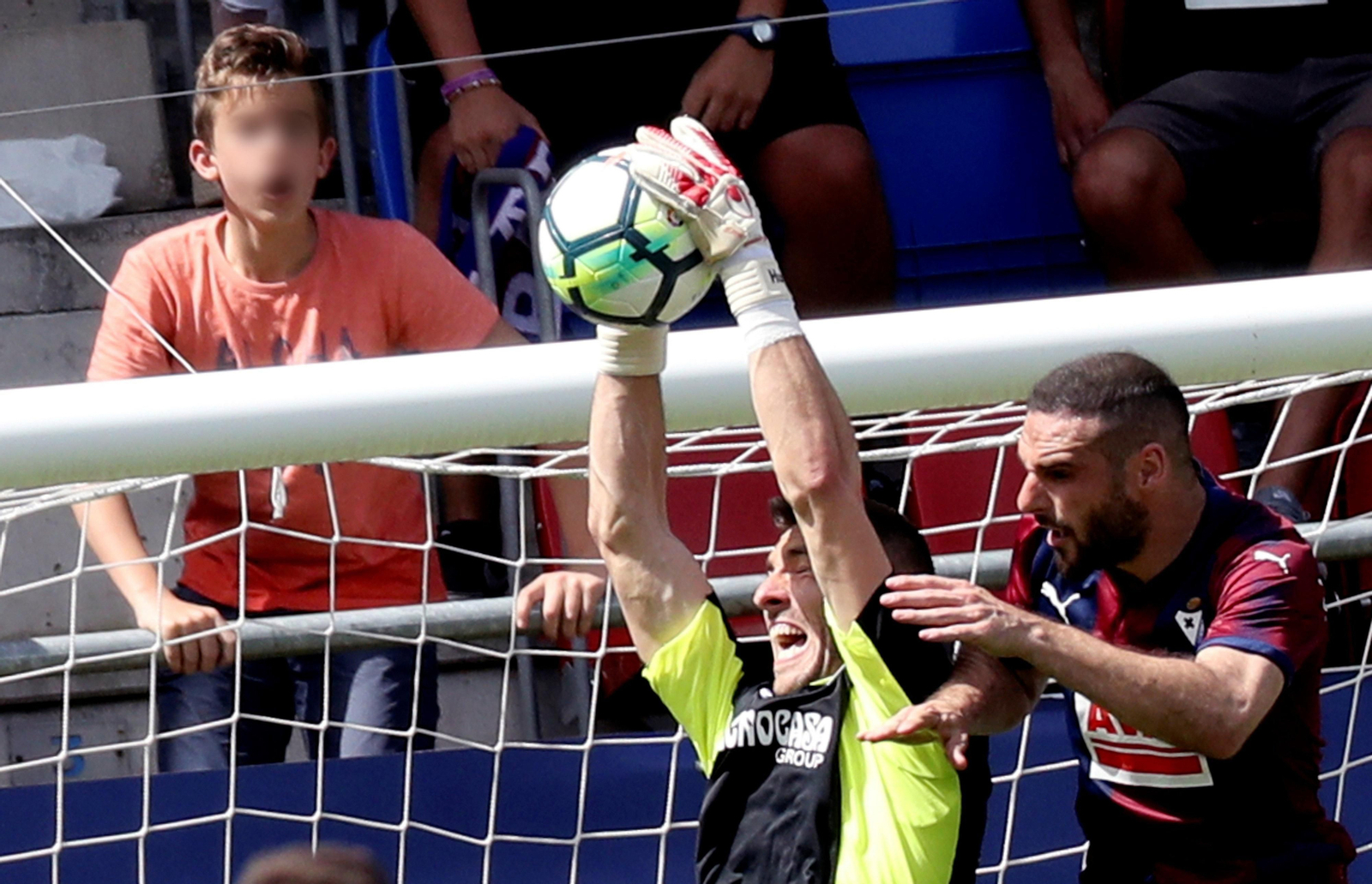 David Lombán, en un partido con el Eibar.