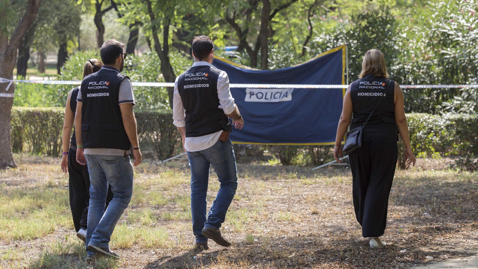 El Grupo de Homicidios, en el Parque Amate.