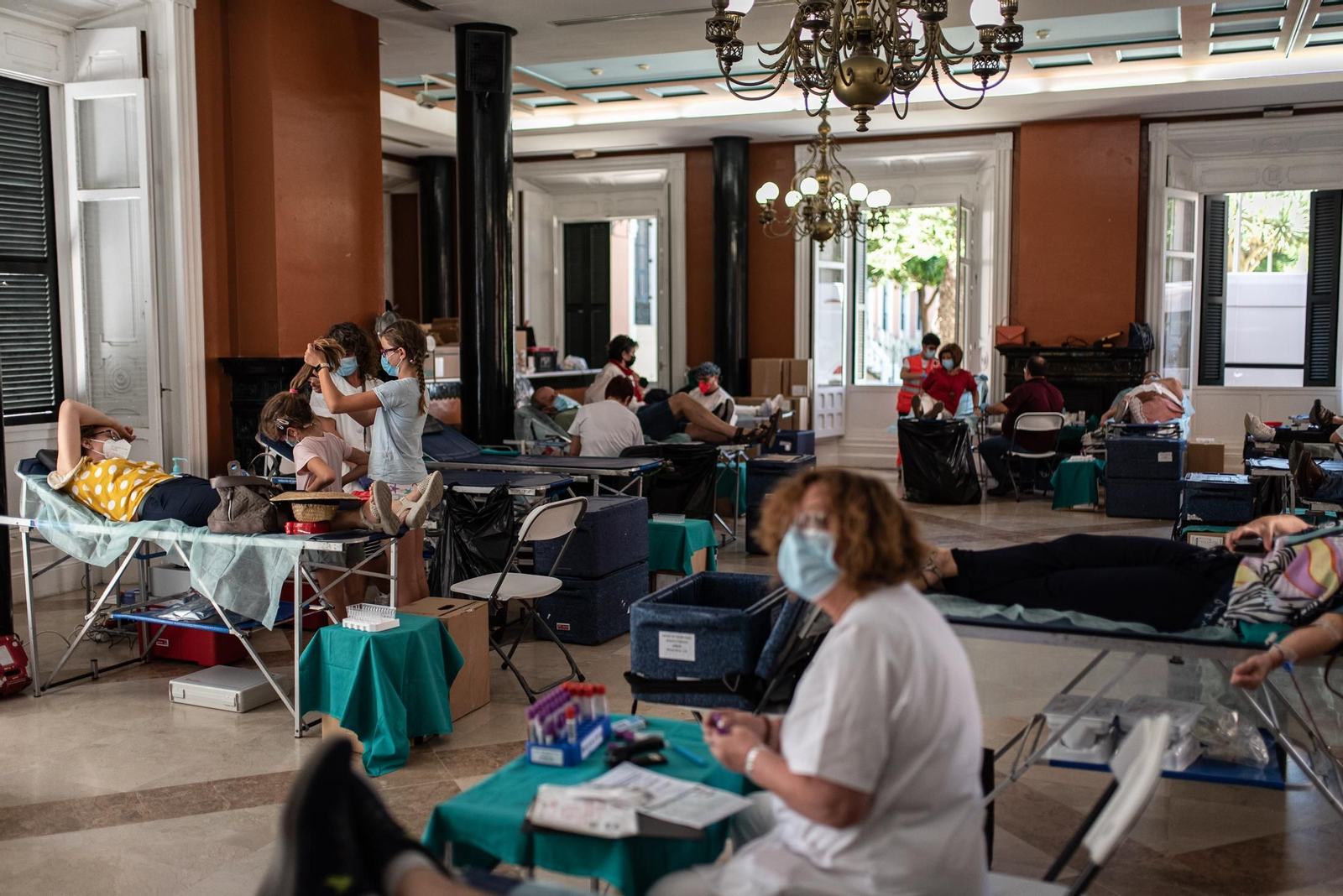 Imágenes de la segunda macrocolecta de sangre en la Casa Colón