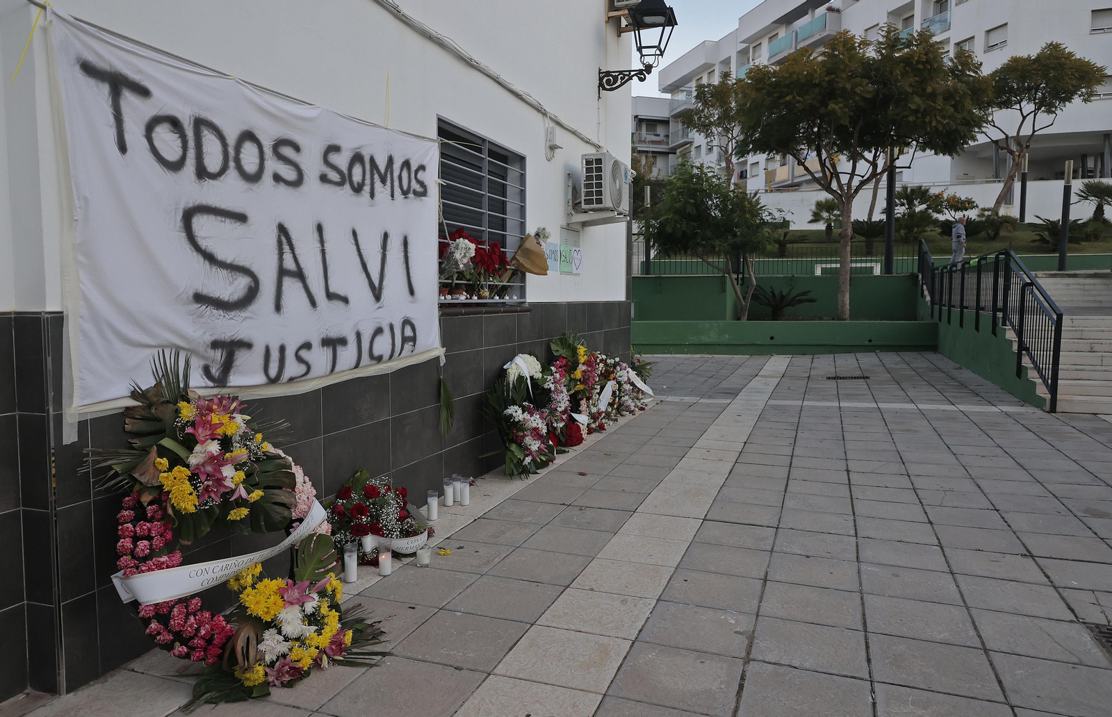 La entrada a los juzgados de San Roque del presunto asesino de Salvi, en imágenes