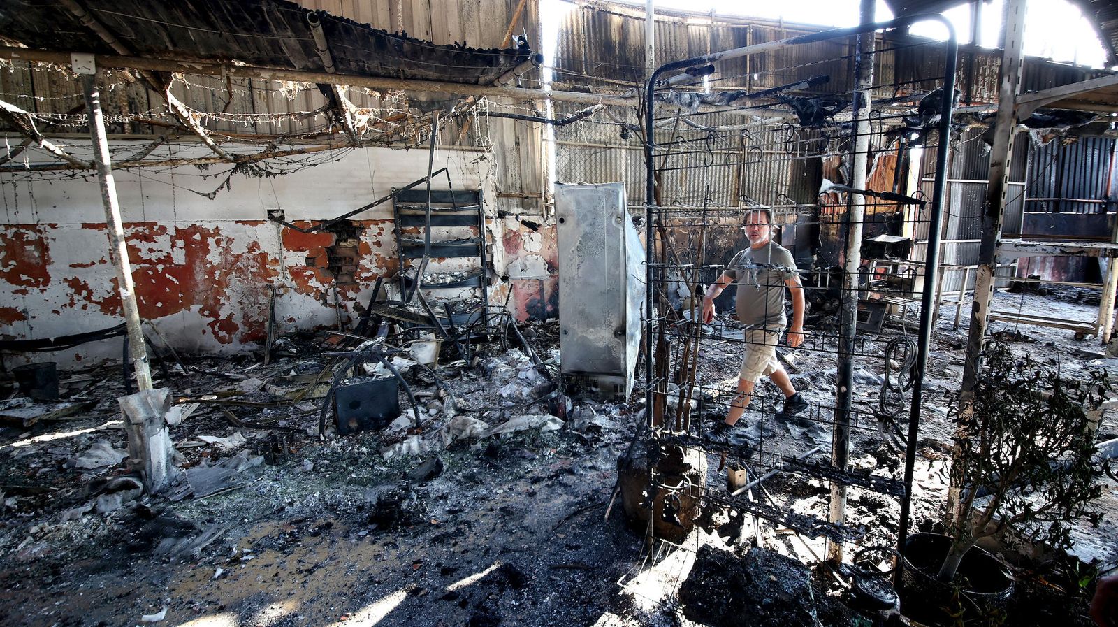 Imágenes de Viveros Olmedo en Jerez tras el incendio del pasado 13 de julio