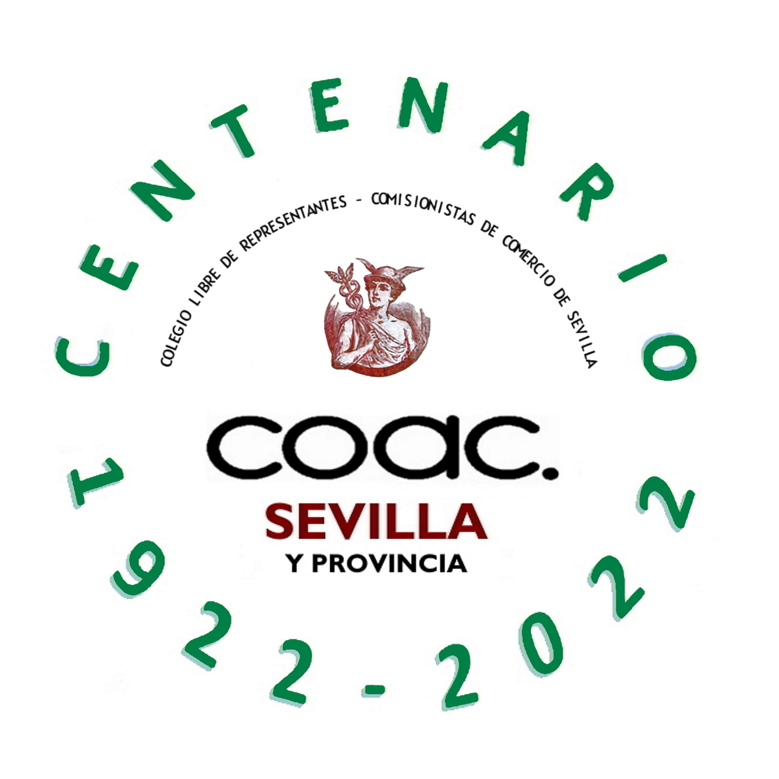 Logo del Centenario del Colegio Oficial de Agentes Comerciales de Sevilla