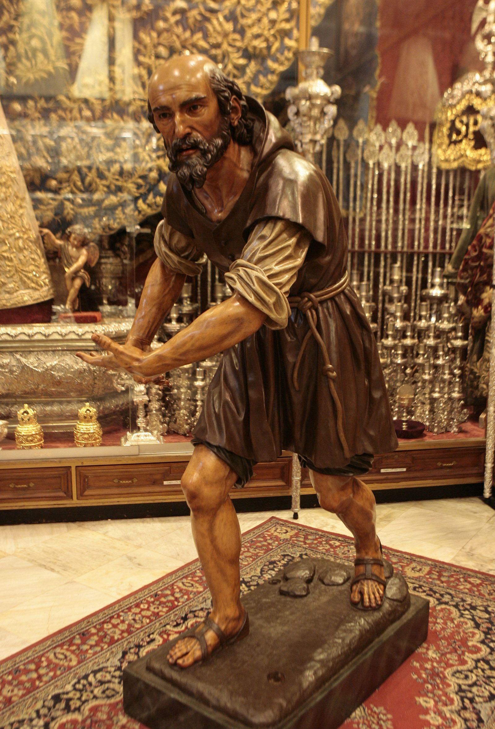 El cirineo de Sebastián Santos tras su restauración.