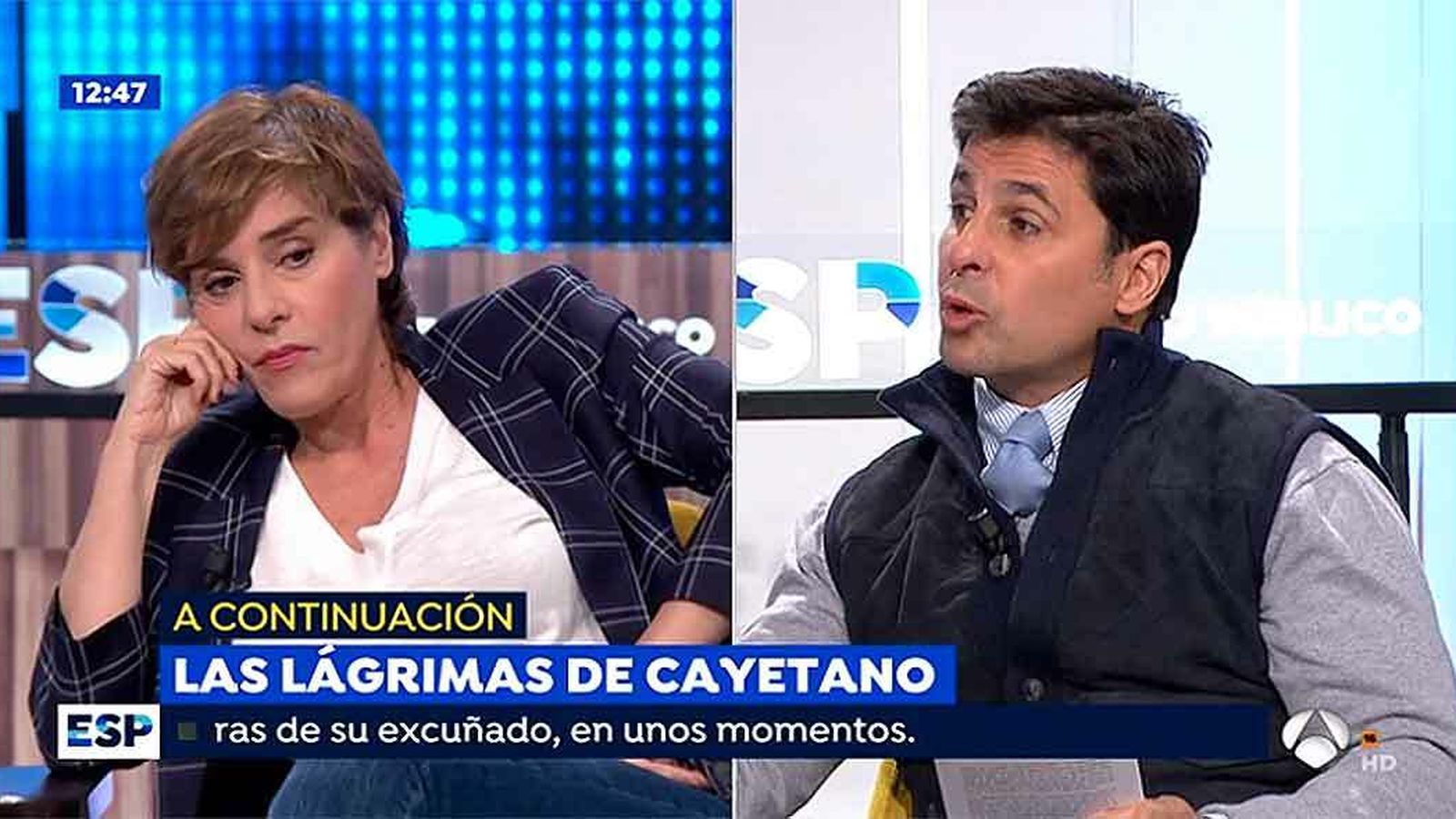 Anabel y Fran, el miércoles, durante su enfrentamiento en 'Espejo Público'.