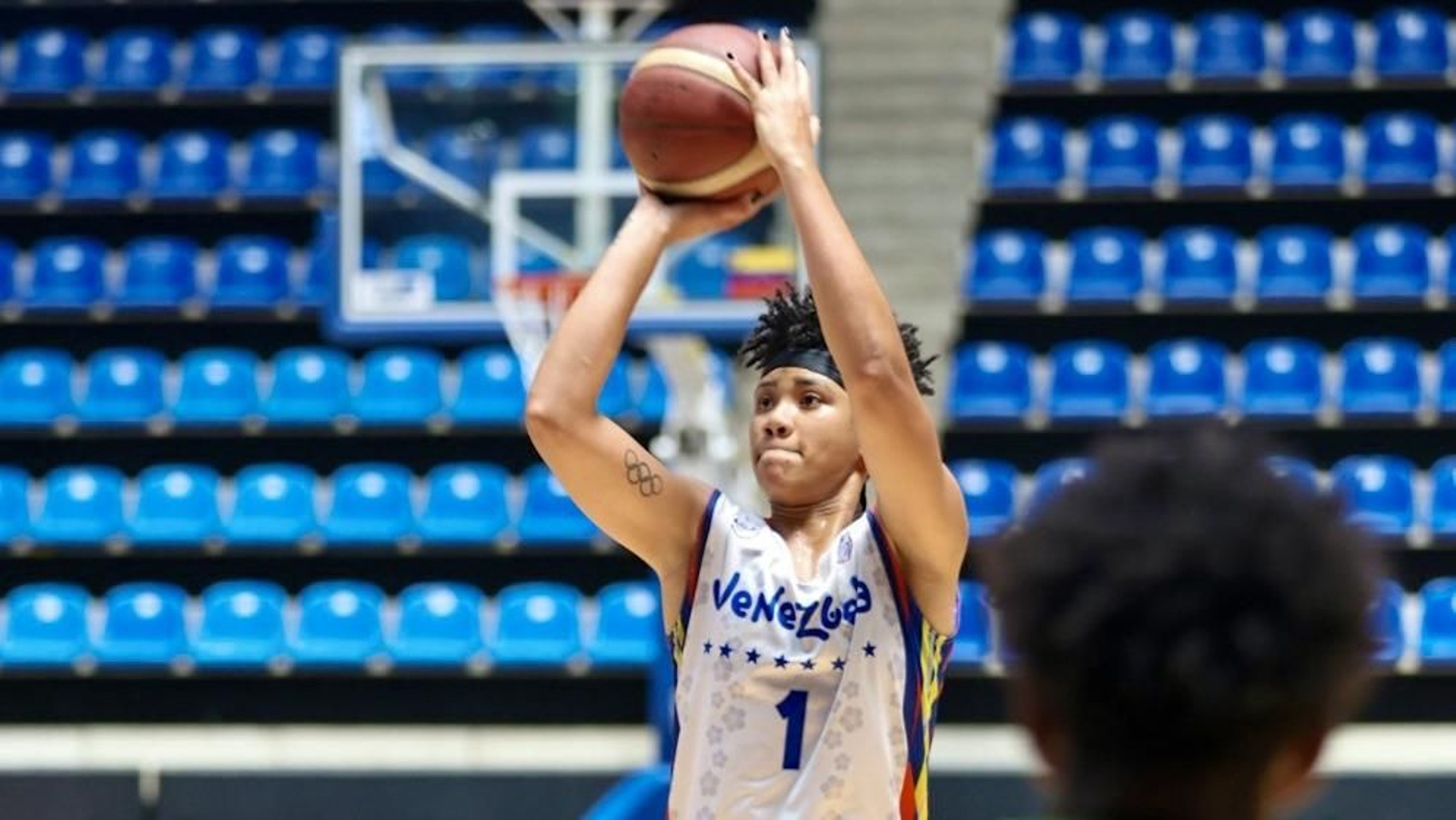 Odeth Betancourt en un partido con la Selección de Venezuela.