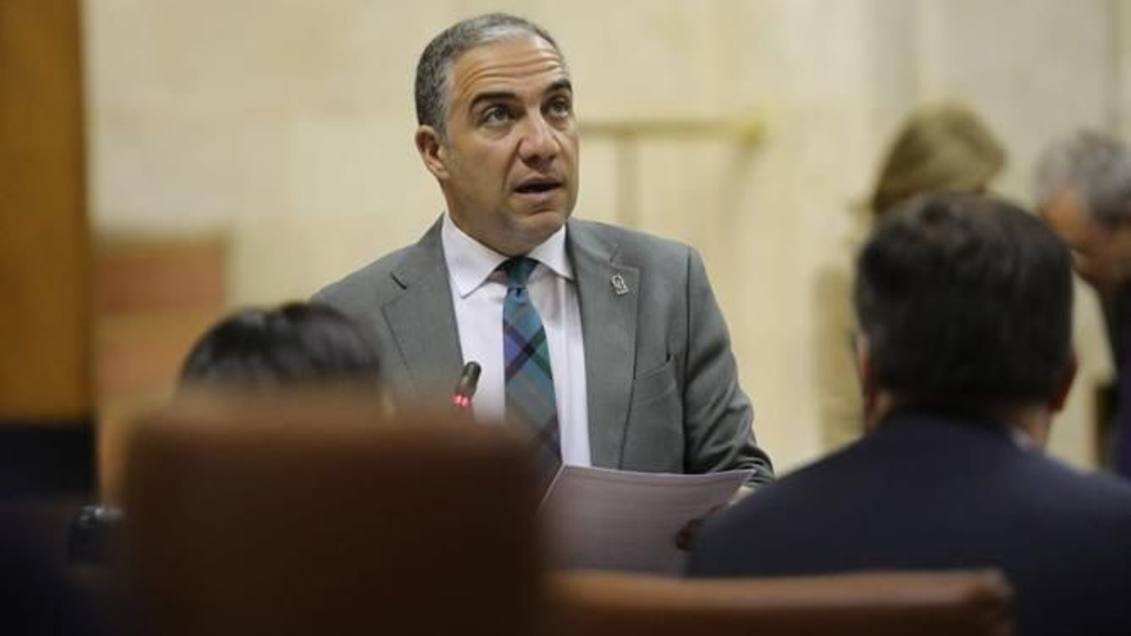 Elías Bendodo, en una intervención en el Parlamento andaluz. Elías Bendodo, en una intervención en el Parlamento andaluz.
