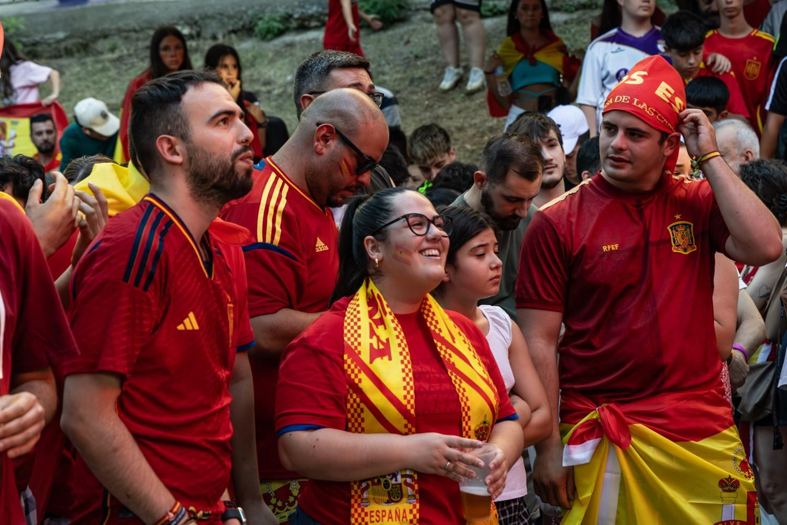 La euforia jiennense por la victoria de España, imágenes