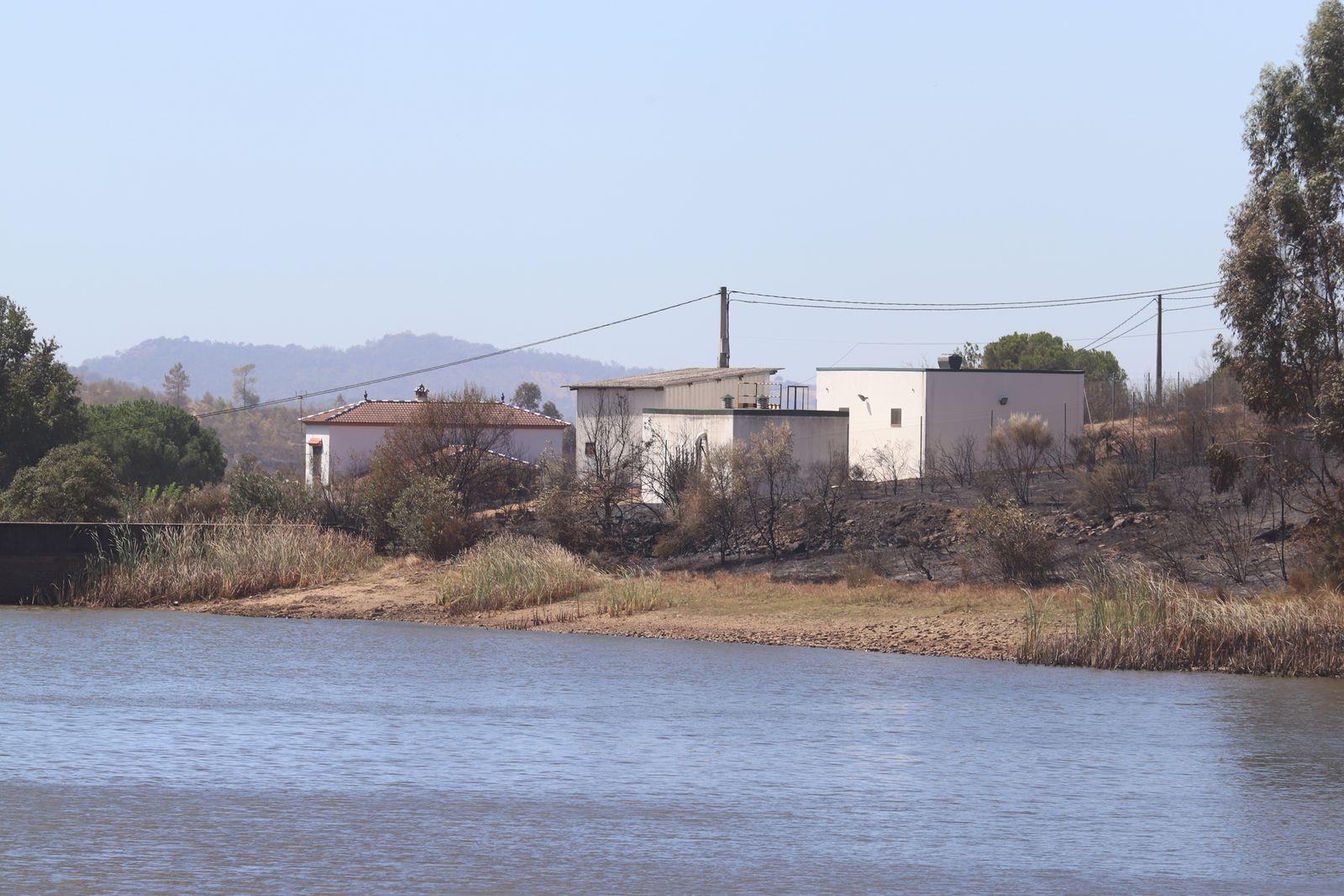 Imágenes de la devastación que deja a su paso el incendio de Almonaster la real.