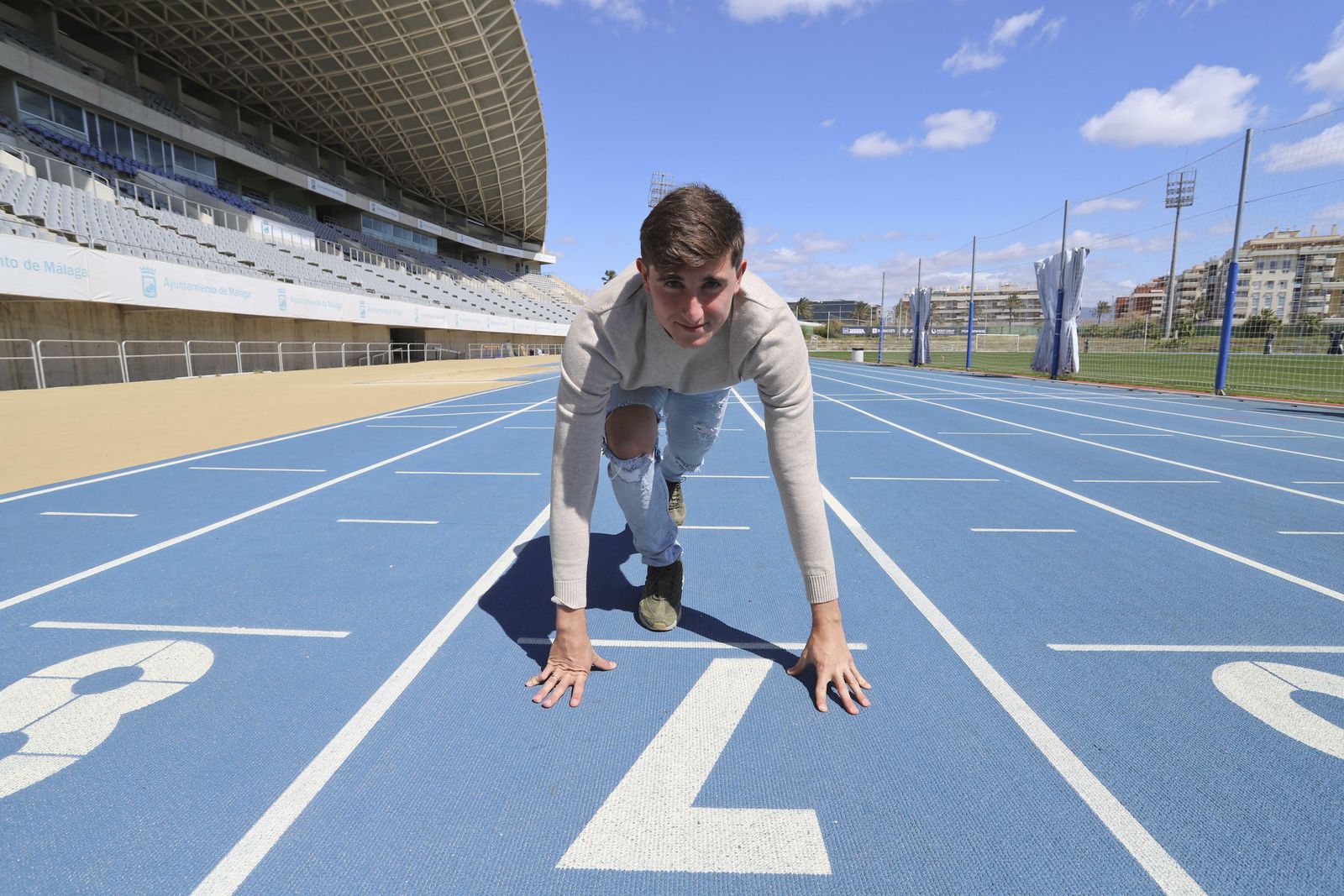 Las fotos de la entrevista a Álex Mula, jugador del Málaga CF