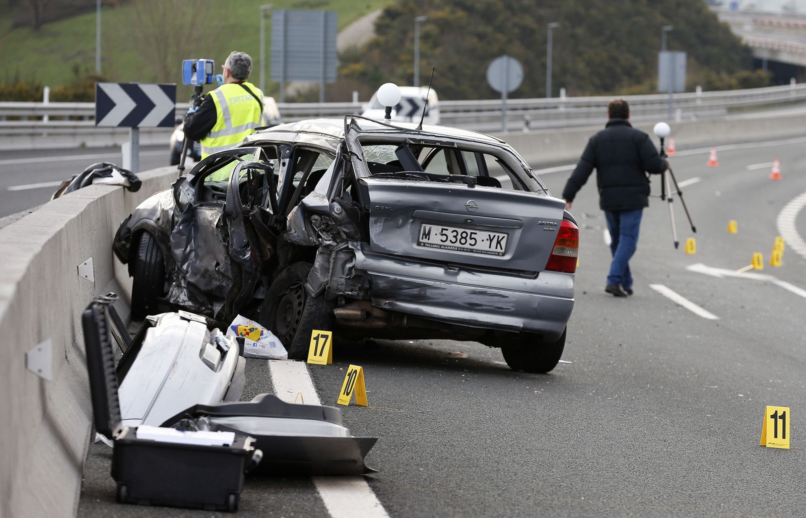 Estado del coche del 'kamikaze' implicado