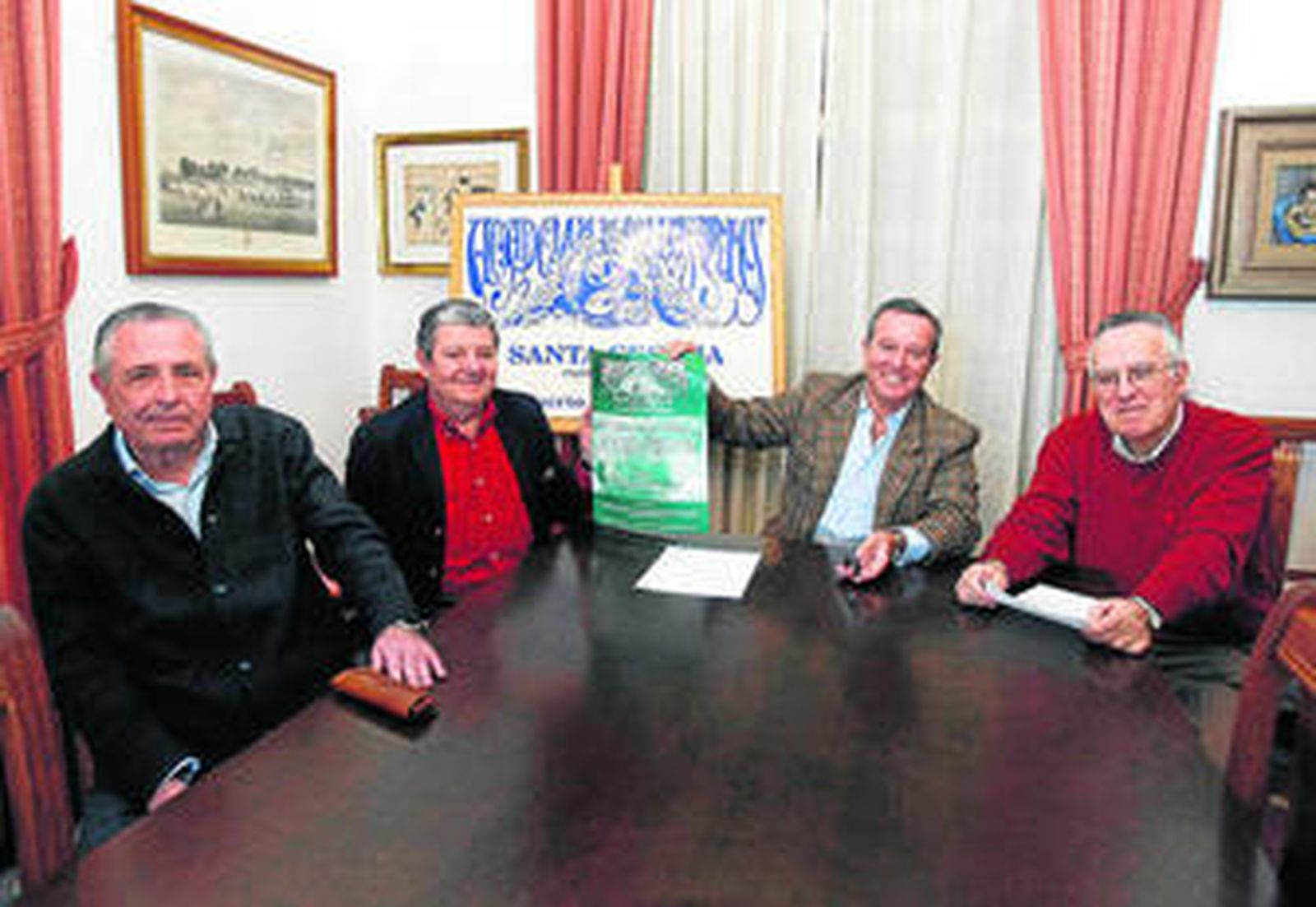 Luis Ortega, José Luis Lojo, Eduardo Ruíz-Golluri hijo y Antonio Ortega, ayer, durante la presentación.