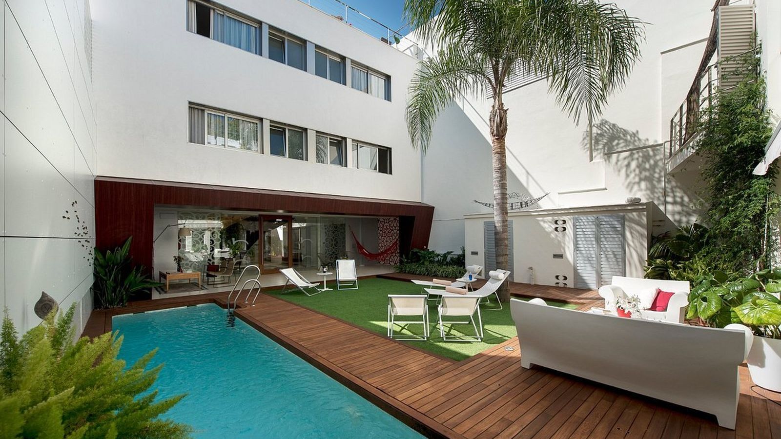 El jardín de La Alcoba del Agua Hotel Boutique