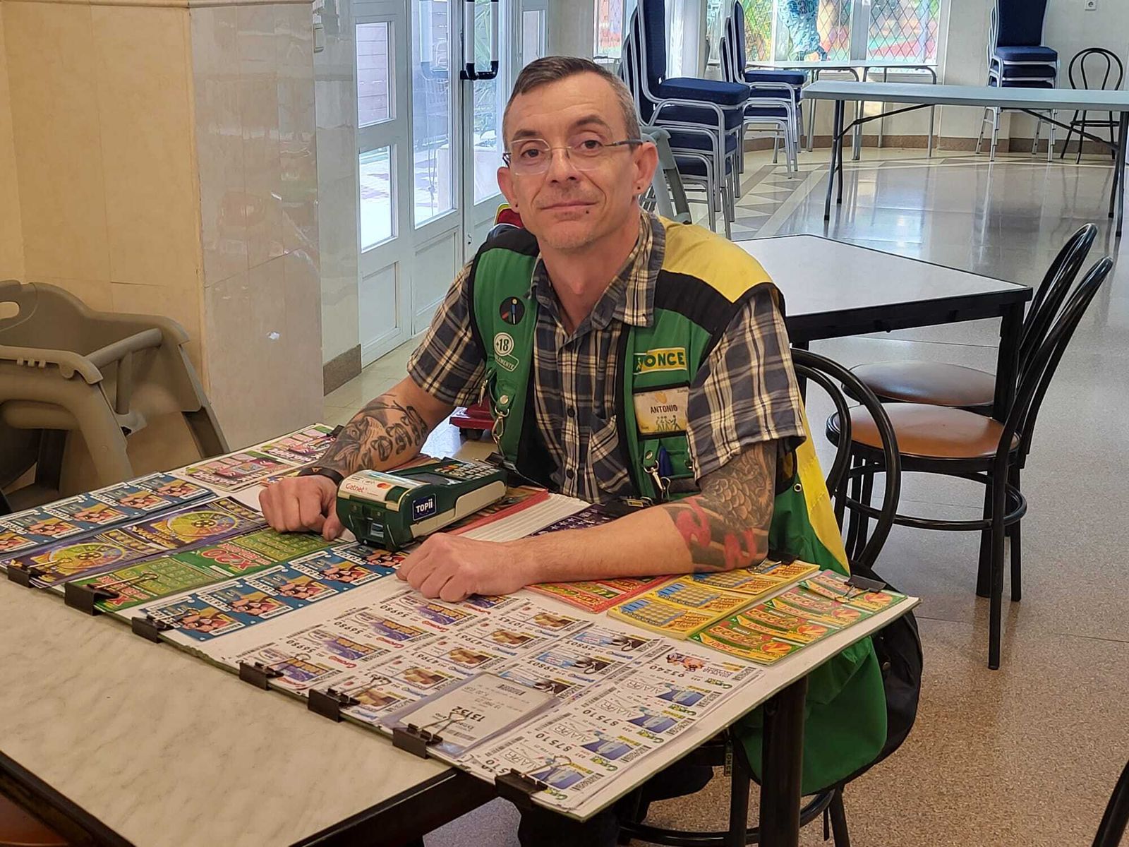 Antonio Aguilera, el vendedor de la ONCE que ha repartido fortuna en Adra.