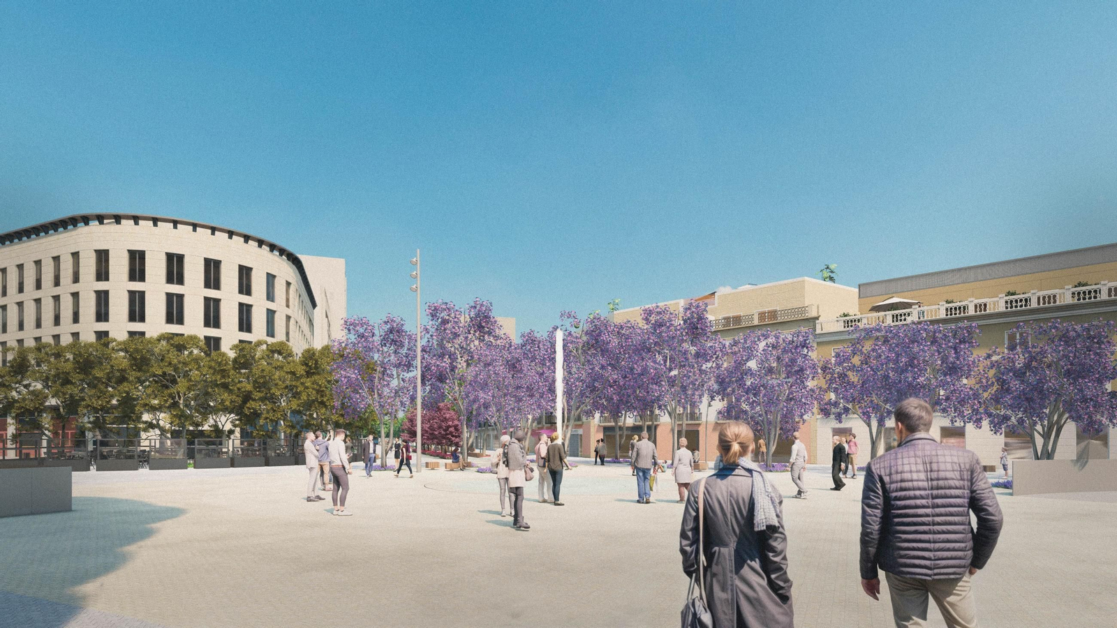 Presentada la peatonalización del Paseo de Almería, en imágenes
